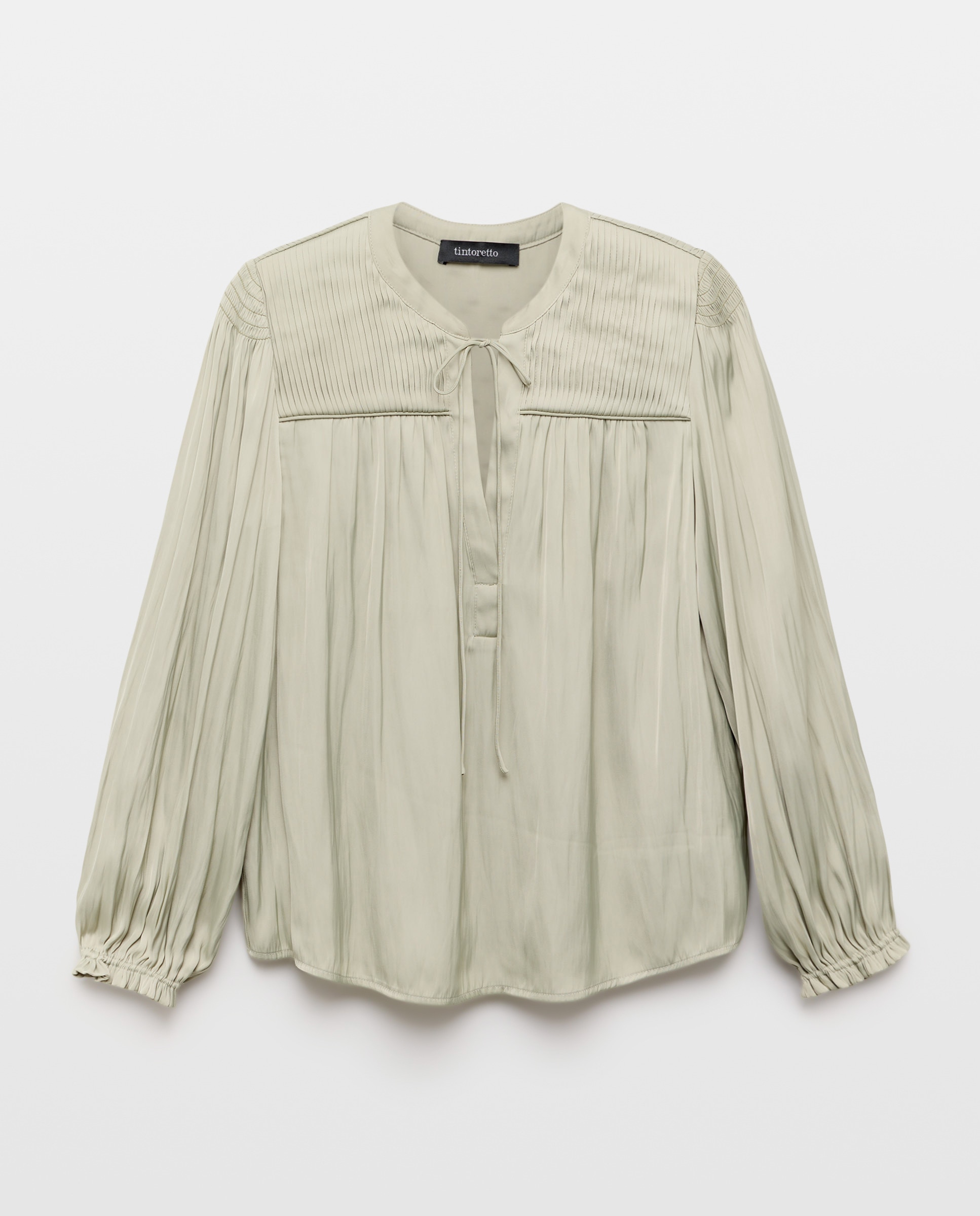 Blusa com Manga Comprida e Cordão Smoke Verde-flúor-5