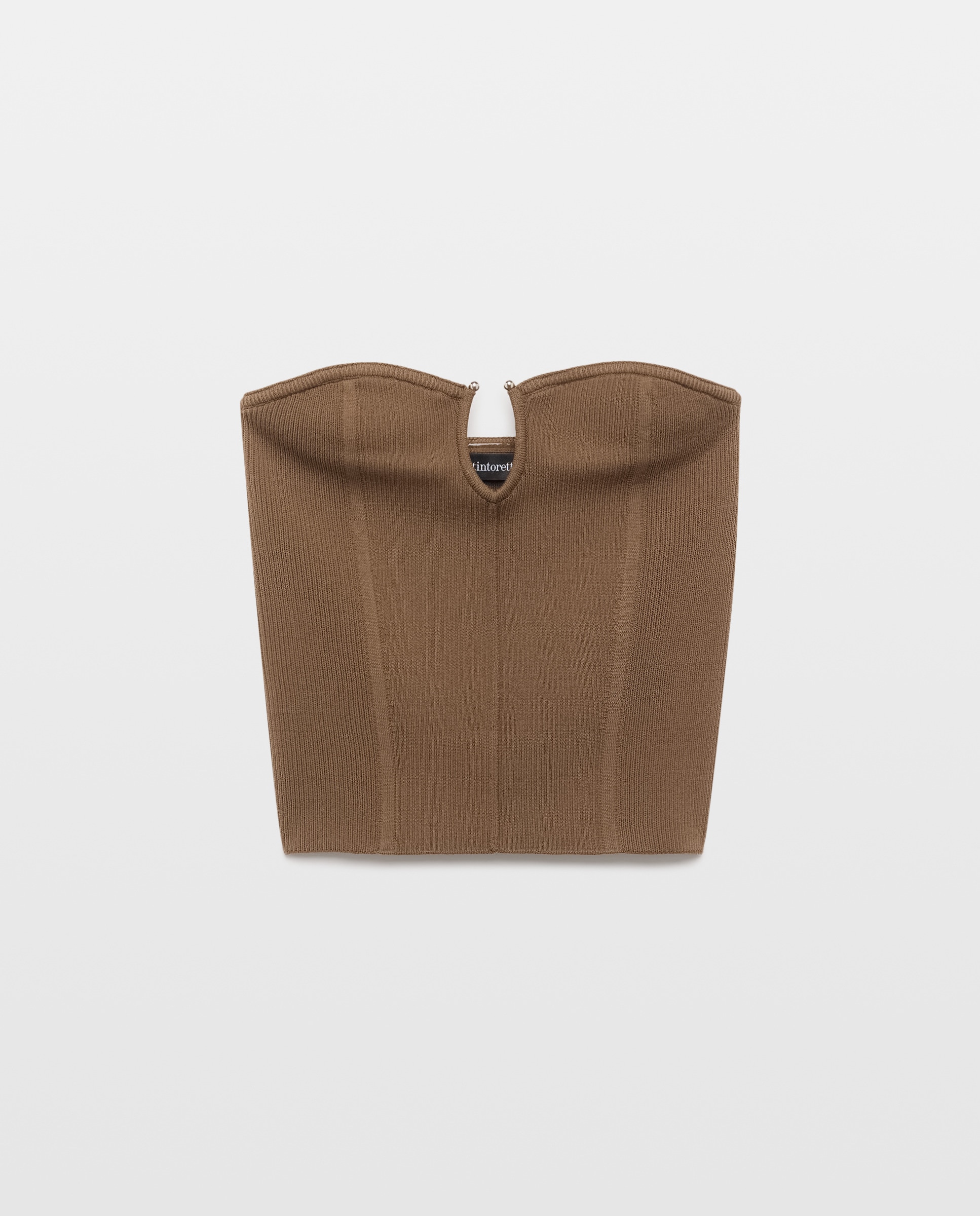 Top com Decote Caicai Castanho-5