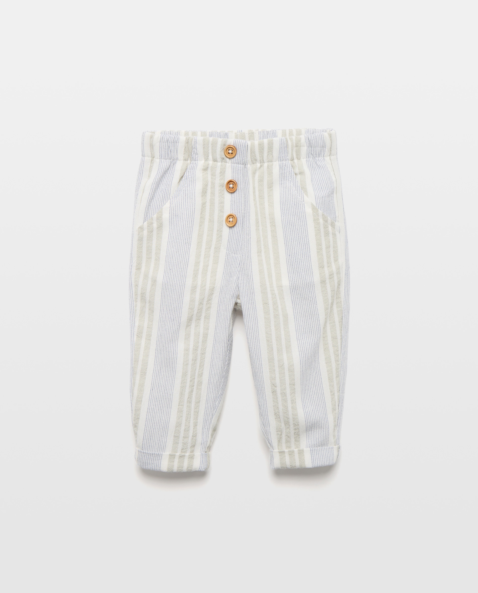 Imagem 0 de Calças de Bebé às Riscas Bicolor
