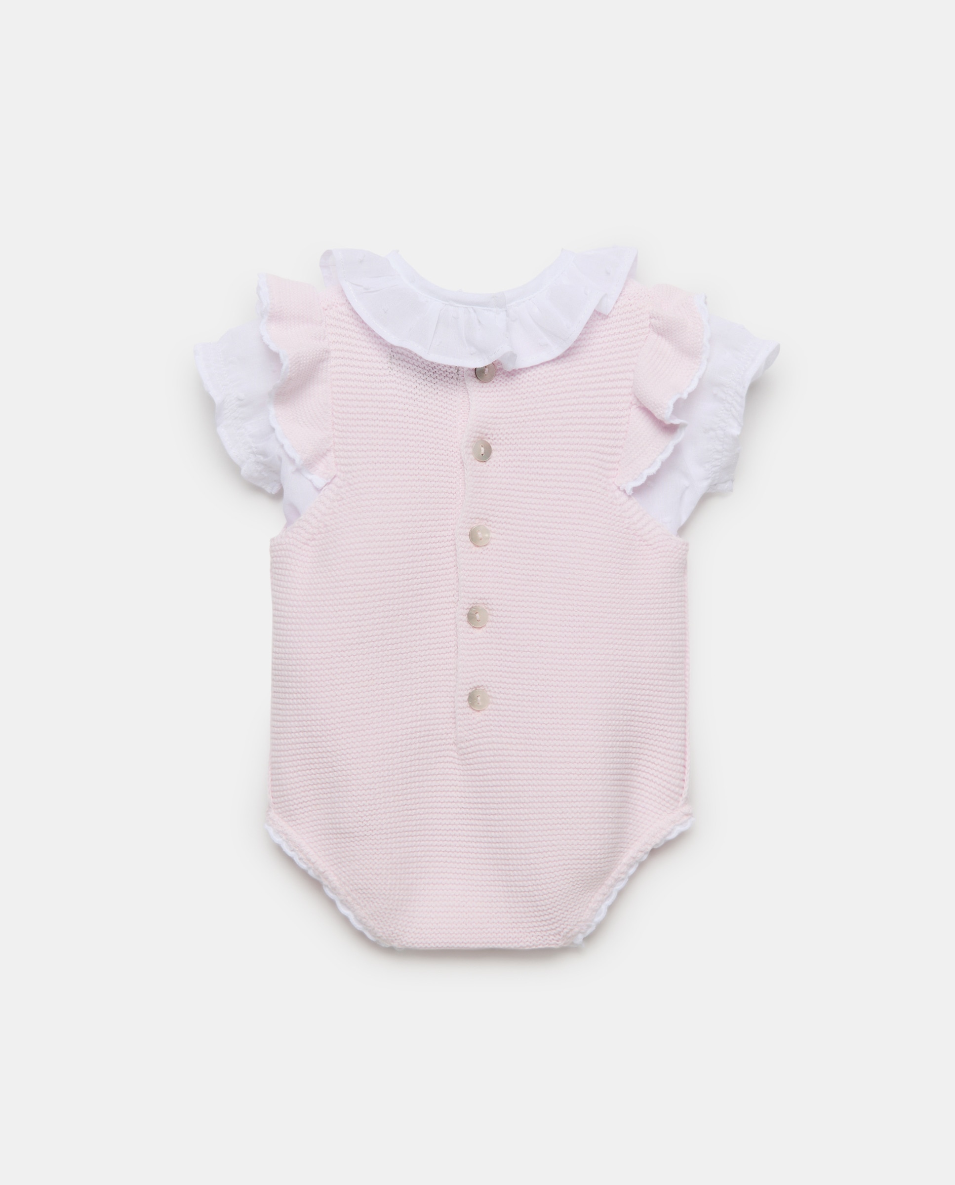 Conjunto de 2 Peças de Tricot de Bebé Rosa-claro-2