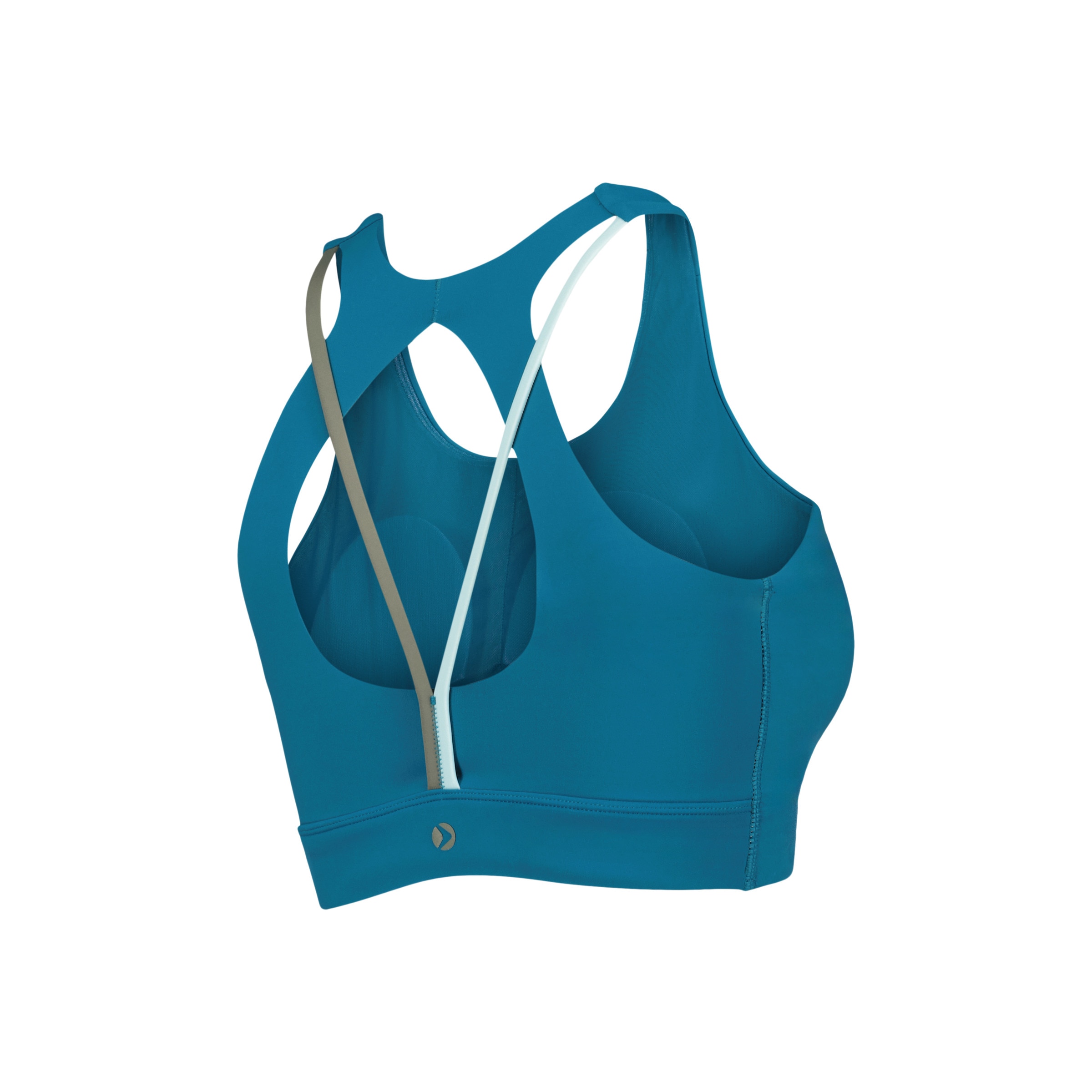 Top de Training de Mulher com Mesh Turquesa-5