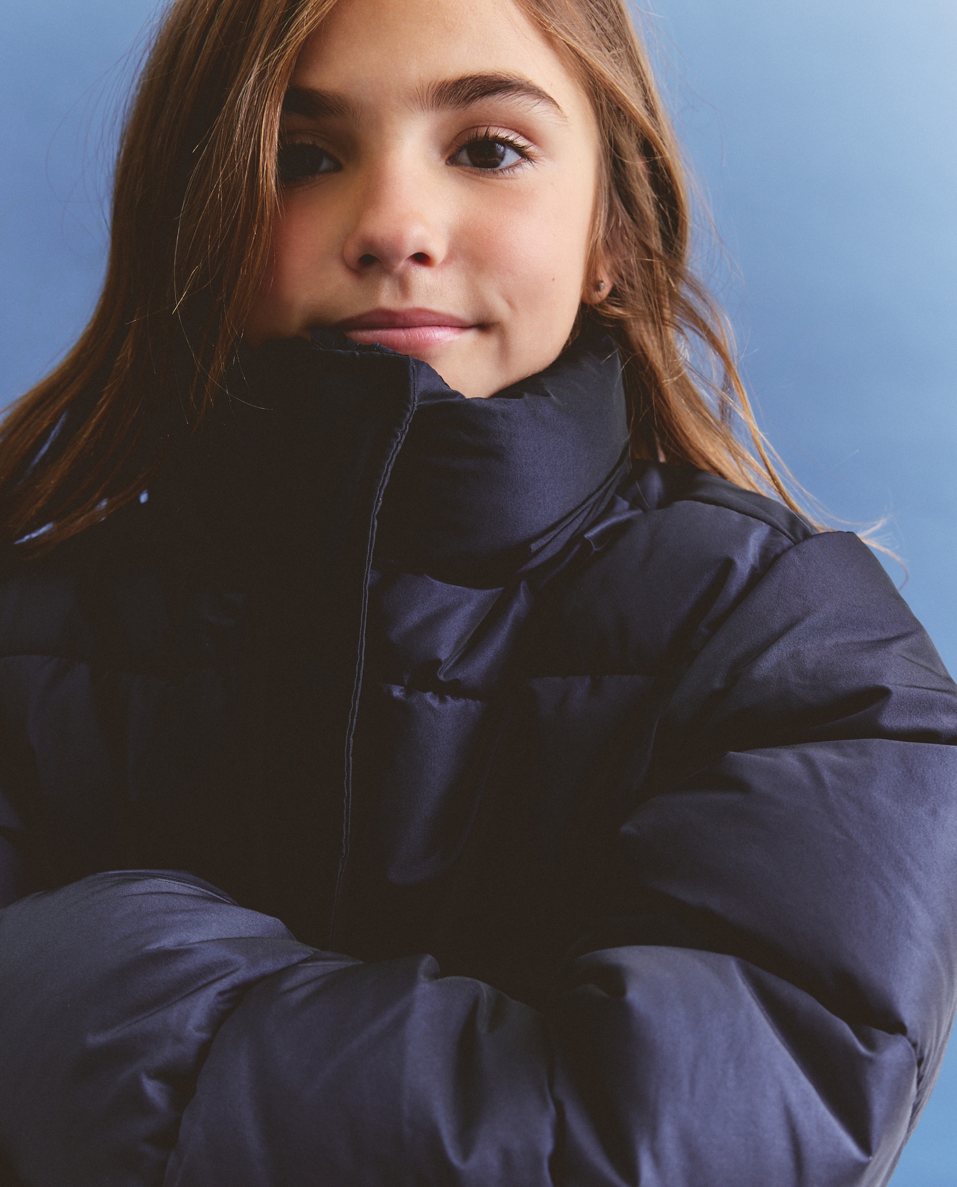 Blusão Acolchoado com Capuz Desmontável e Cinto Azul-marinho-4