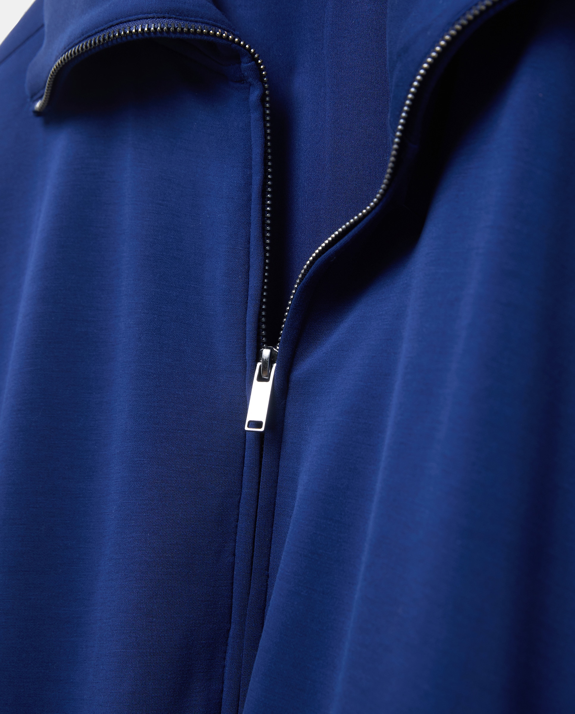 Casaco com Fecho de Correr e Cinto Azul-marinho-5