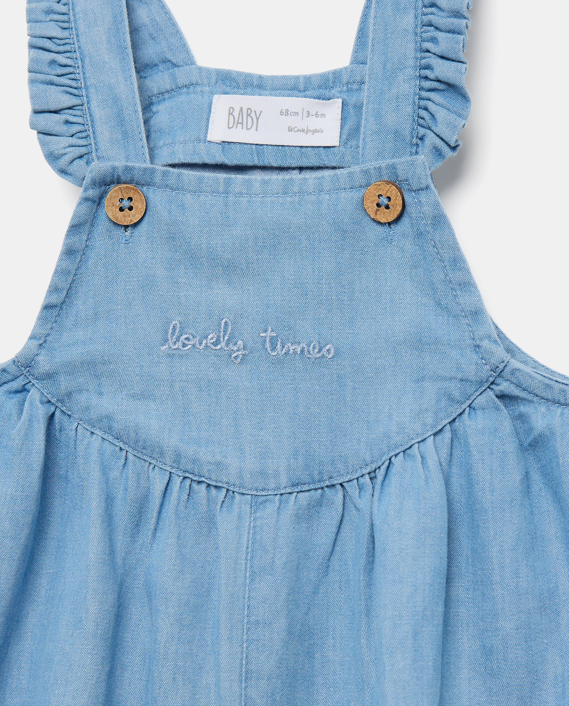 Jardineiras de Chambray de Bebé Baby El Corte Inglés 400 Azul-3