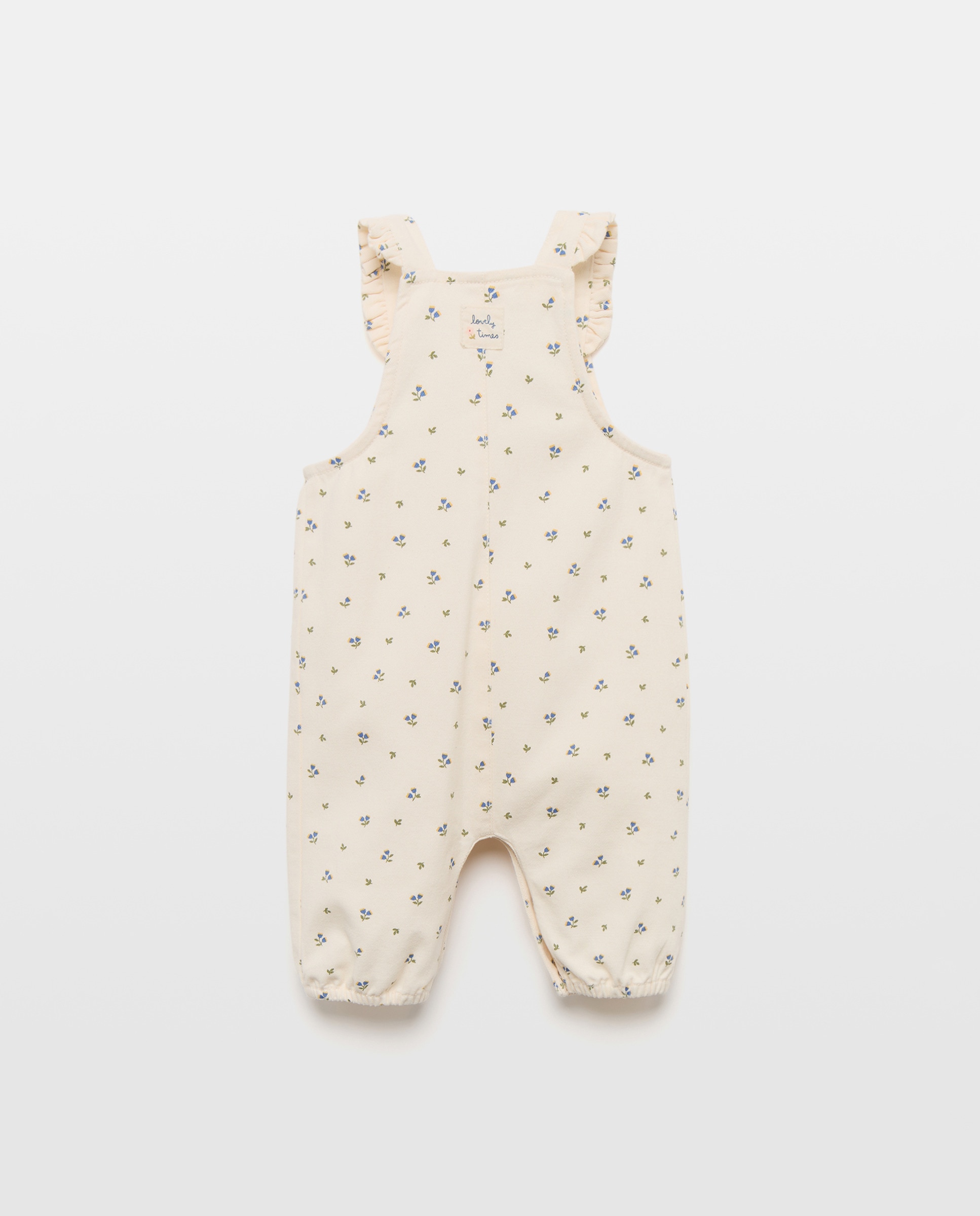 Jardineiras Estampadas de Bebé em Tecido de Sarja Baby El Corte Inglés Branco-2