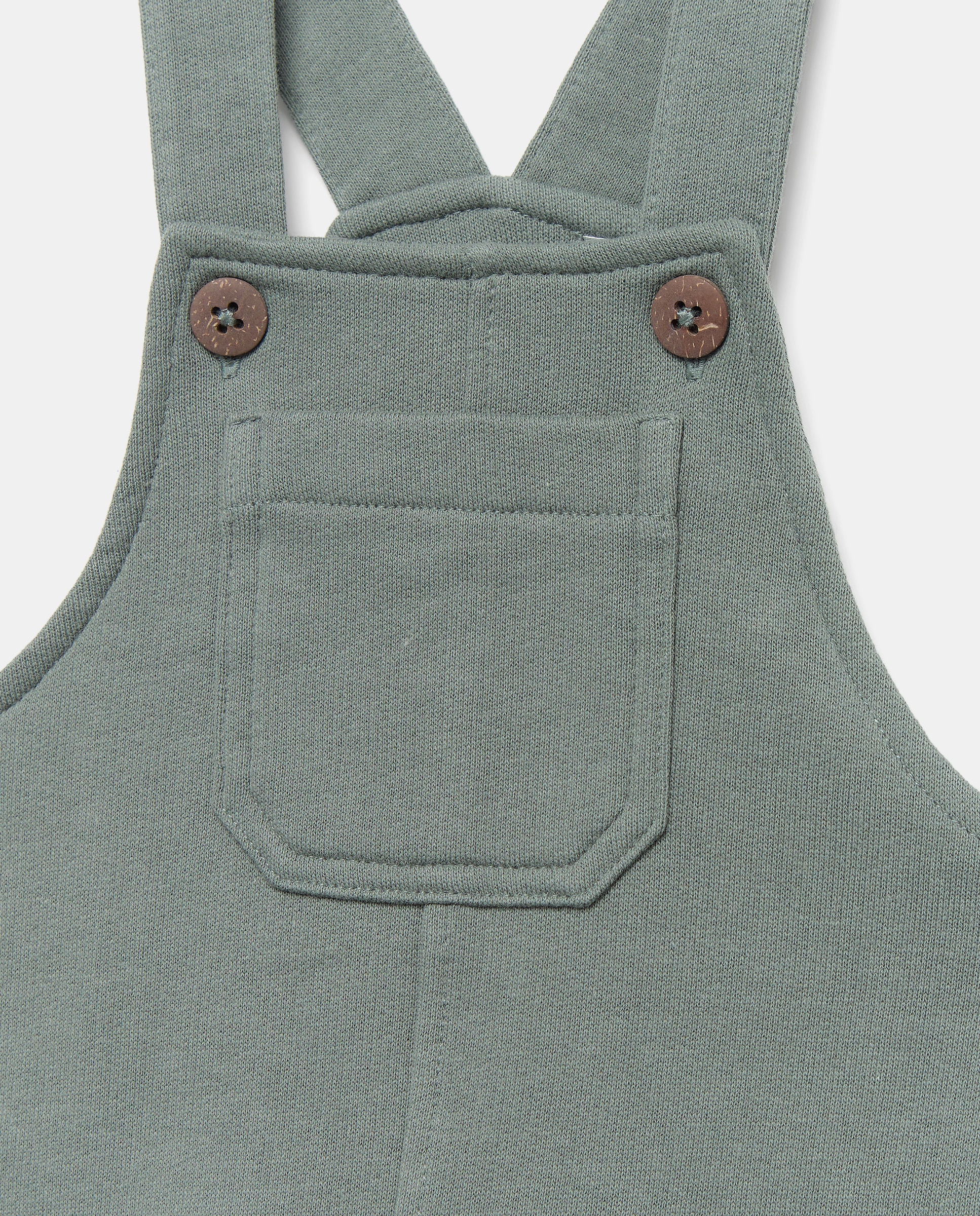 Peto de bebé felpa con bolsillo 530 Verde oscuro-3