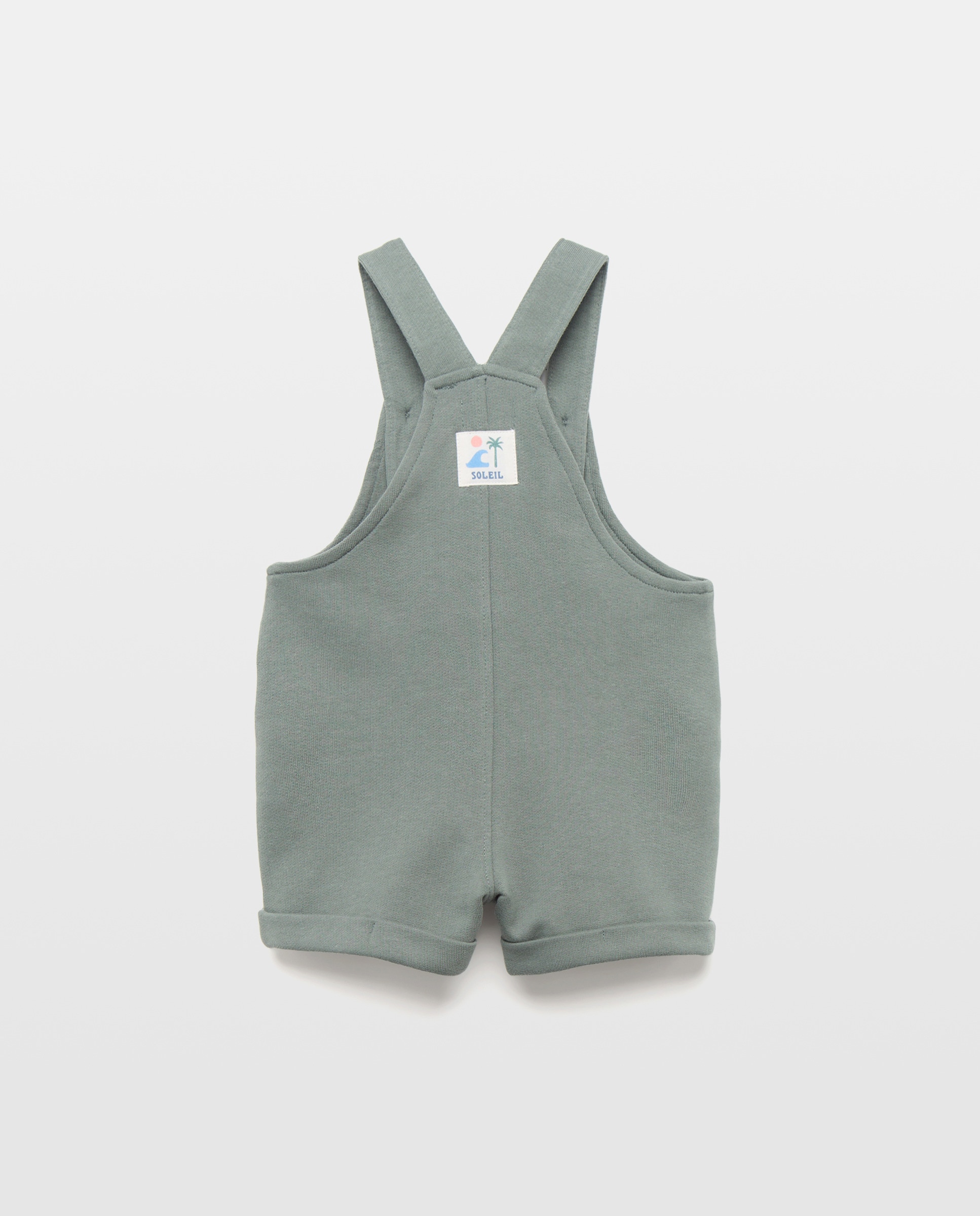 Peto de bebé felpa con bolsillo 530 Verde oscuro-2