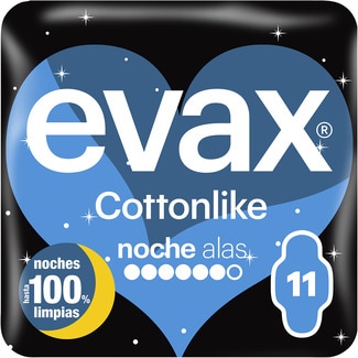 Cottonlike compresa noche con alas caja 11 unidades - Evax