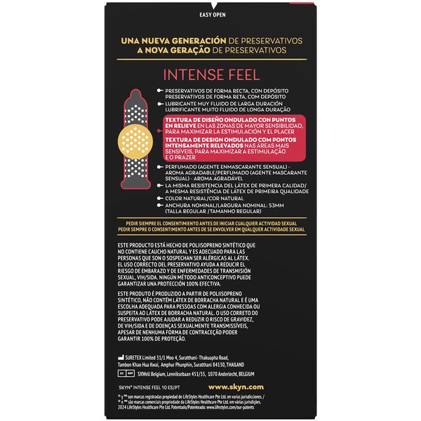 Intense Feel latex-free condoms box 10 units