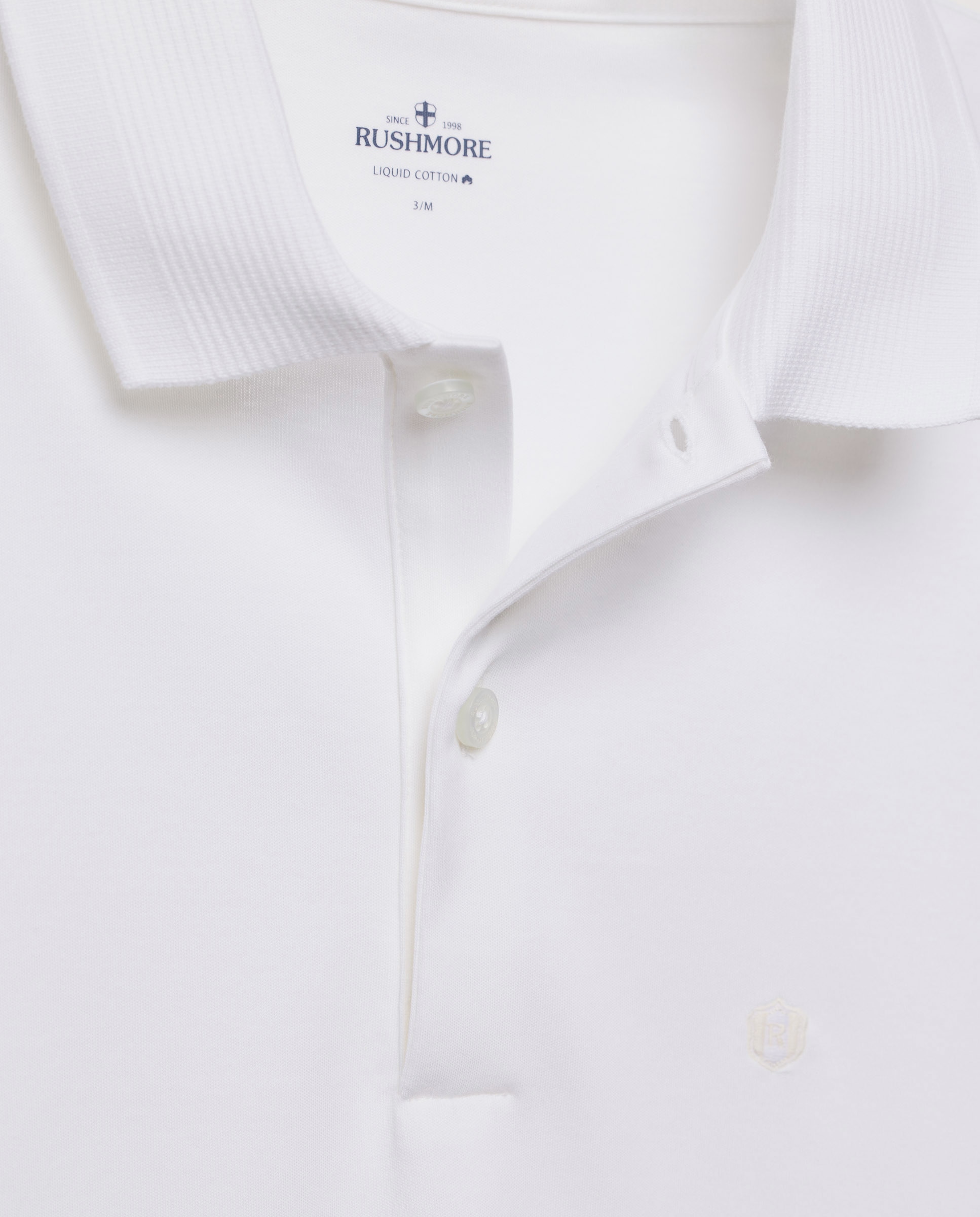 Polo de homem de manga curta Branco-5