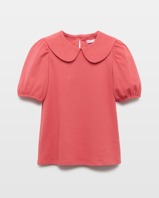 Imagen 0 de Camiseta niña con cuello y manga globo