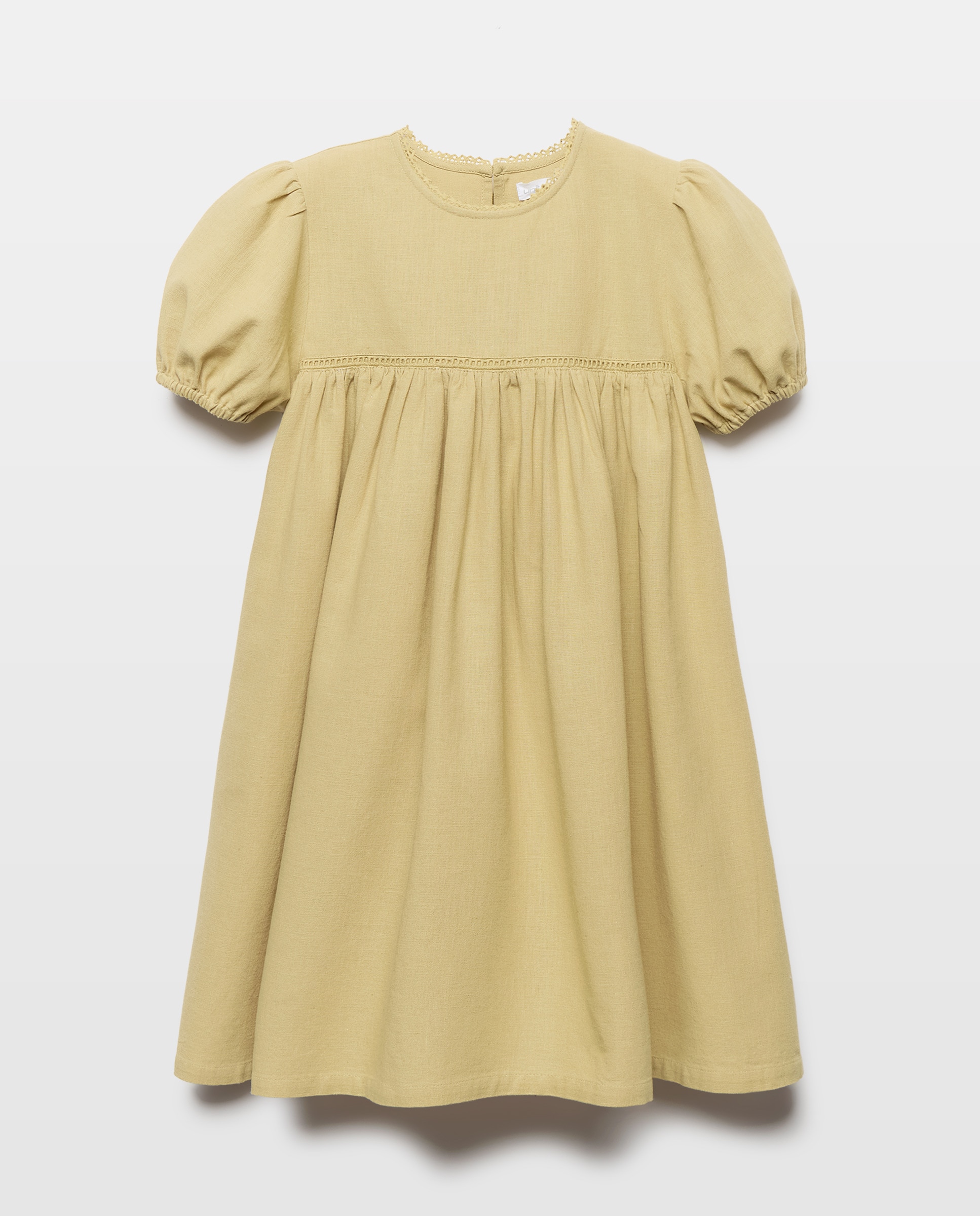 Imagen 0 de Vestido niña de lino con vainica liso