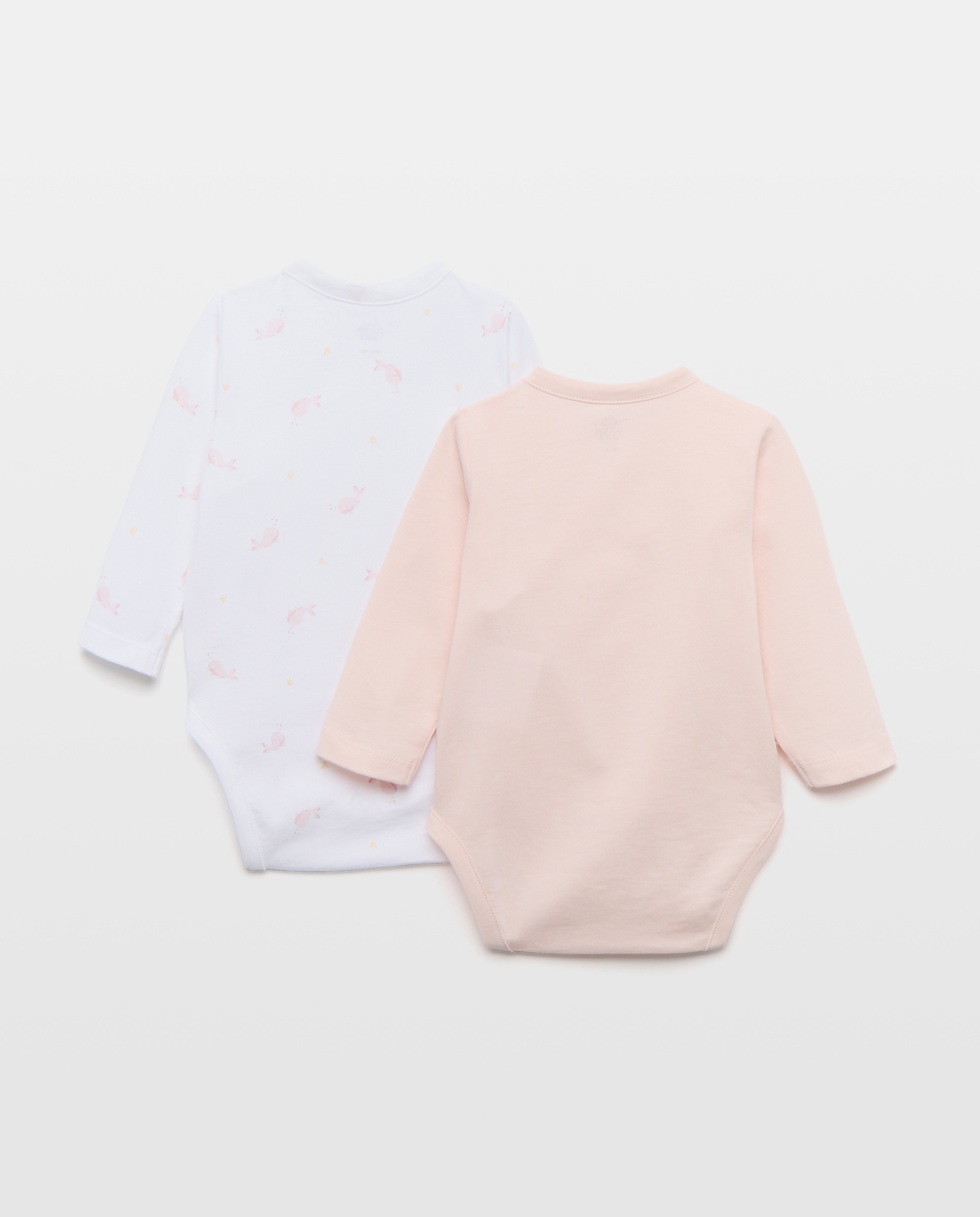 Pack de 2 Bodies Natal de Bebé com Manga Comprida e Fantasia Cotton Juice Rosa-2