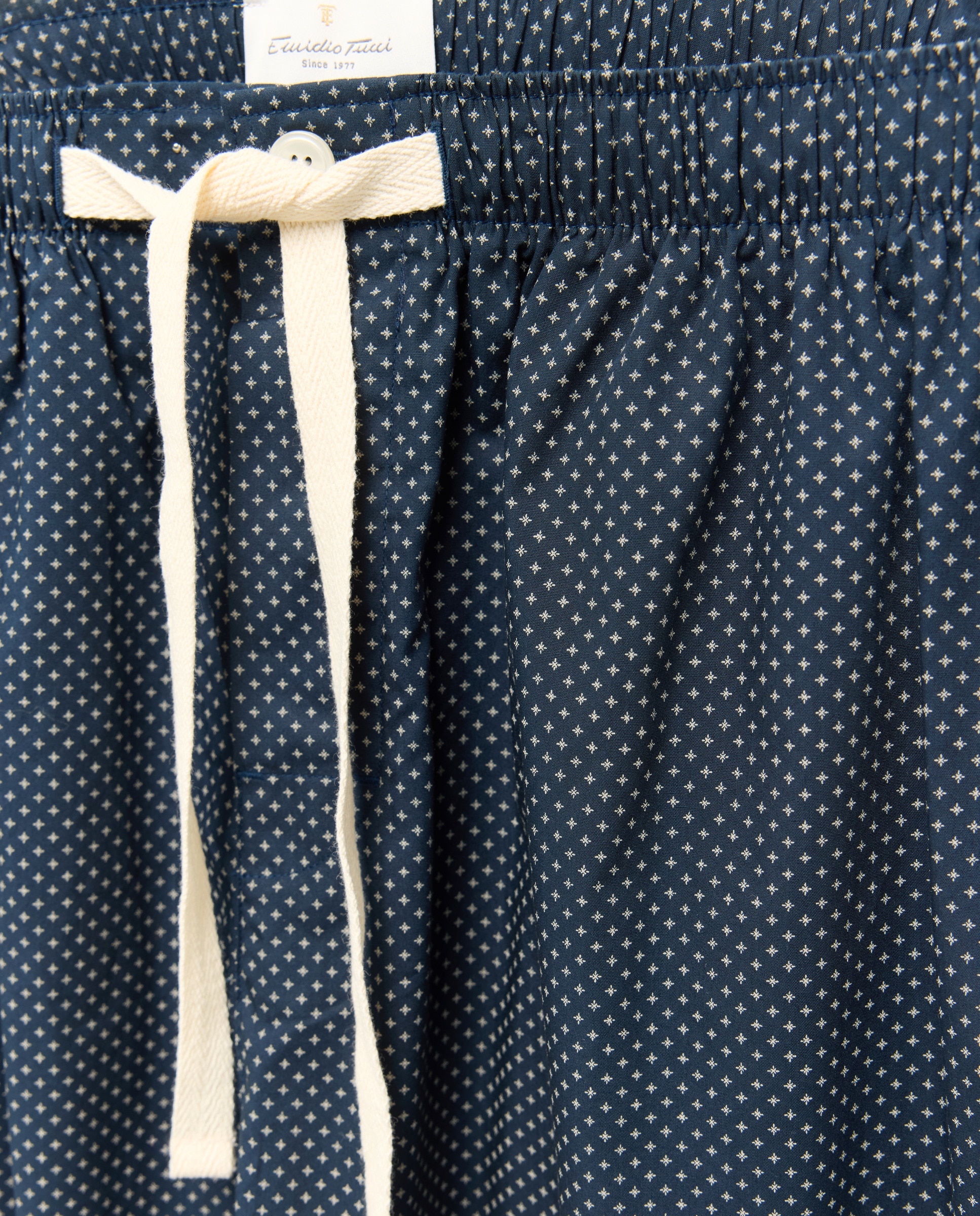 Pijama de Popelina com Tecido às Estrelas Azul-marinho-4