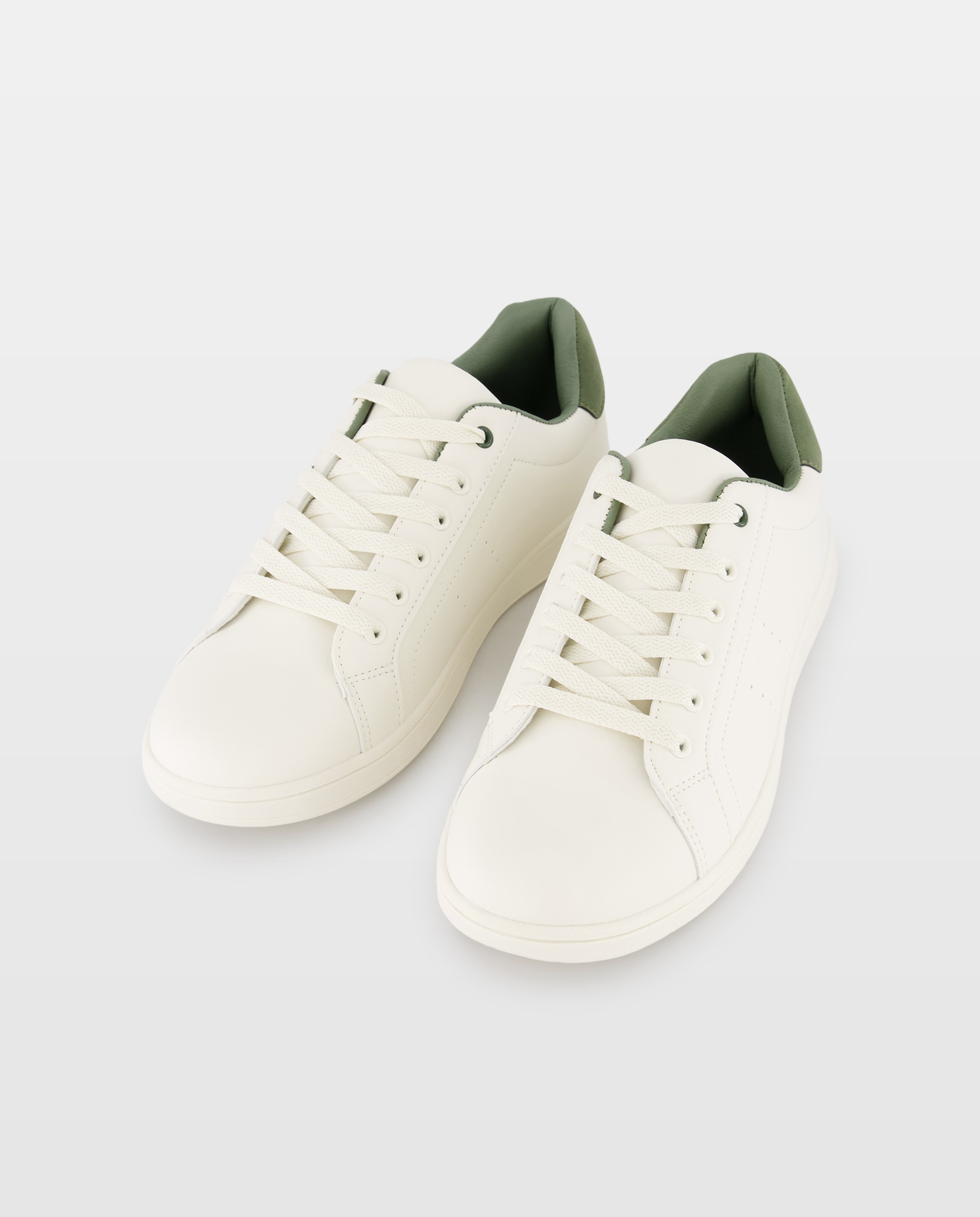Deportivo cordones de hombre con piso goma Blanco-2