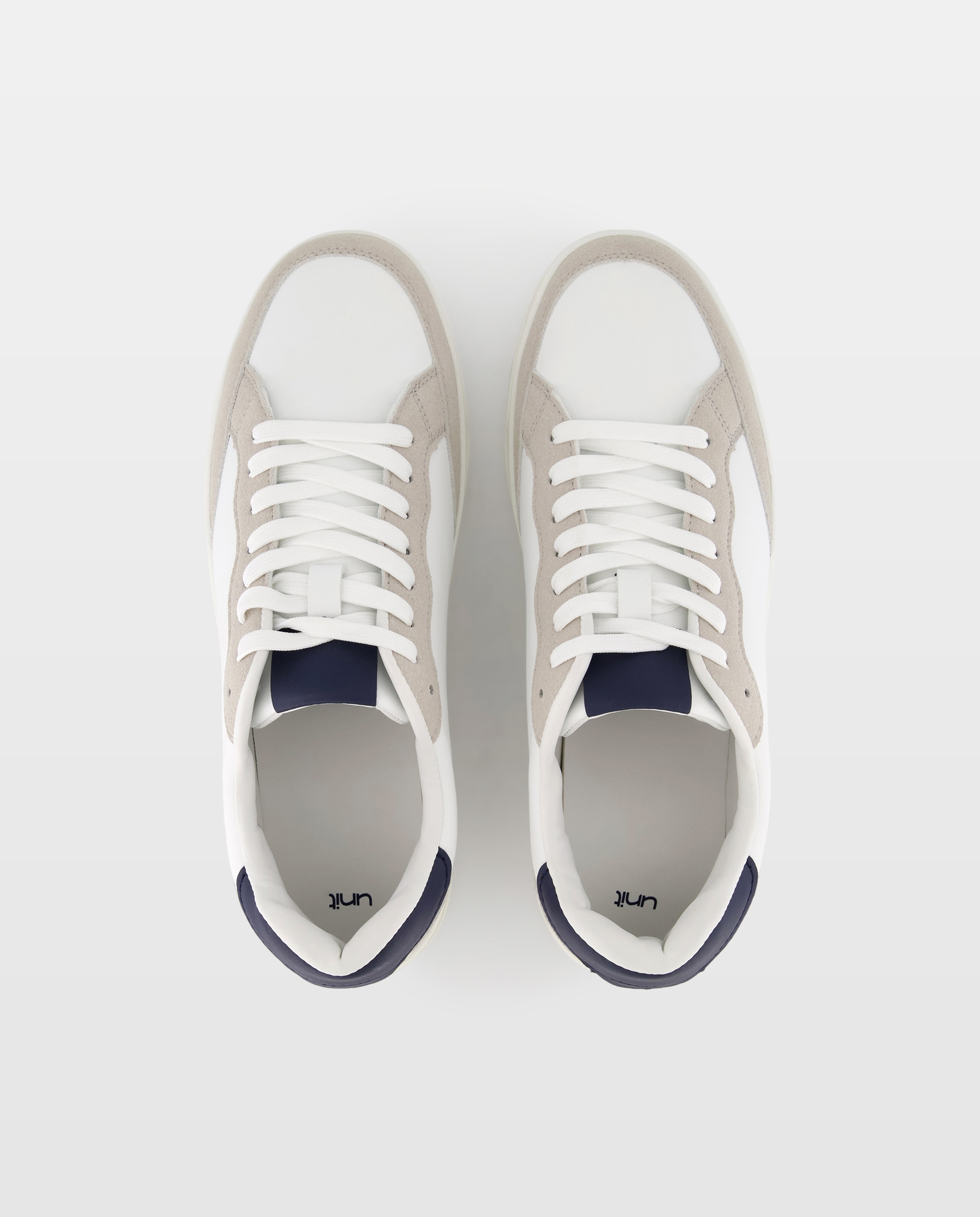 Deportivo casual cordones con piso de goma Blanco-4