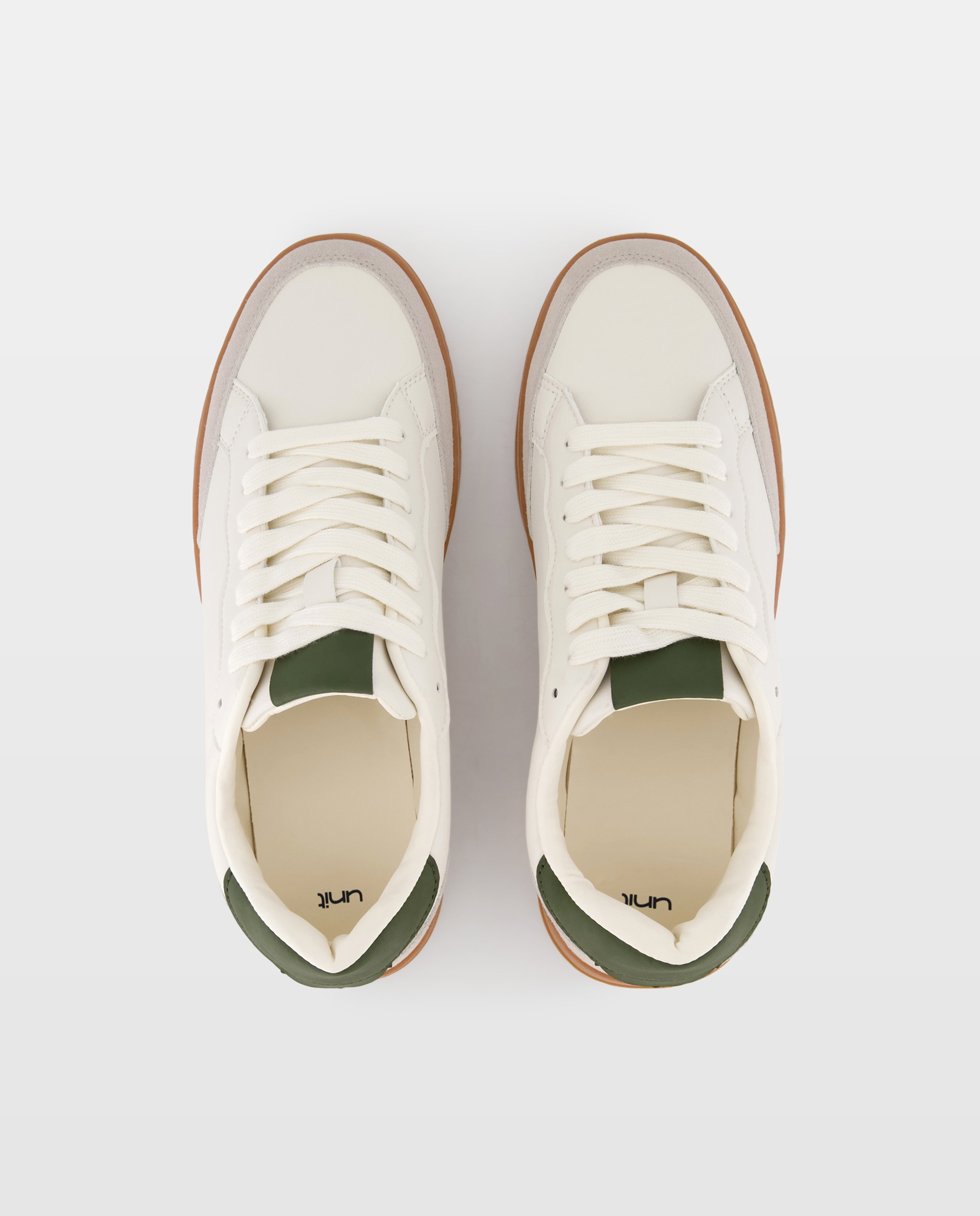 Deportivo casual cordones con piso de goma Blanco hielo-4