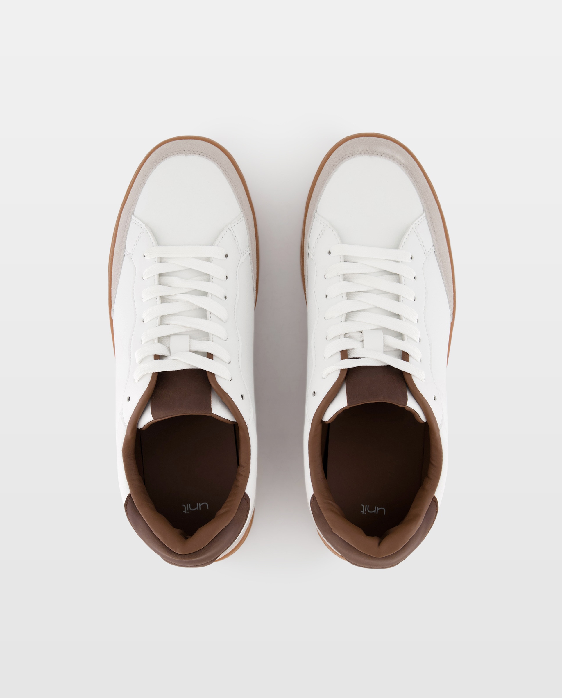 Deportivo casual cordones con piso de goma Blanco-4