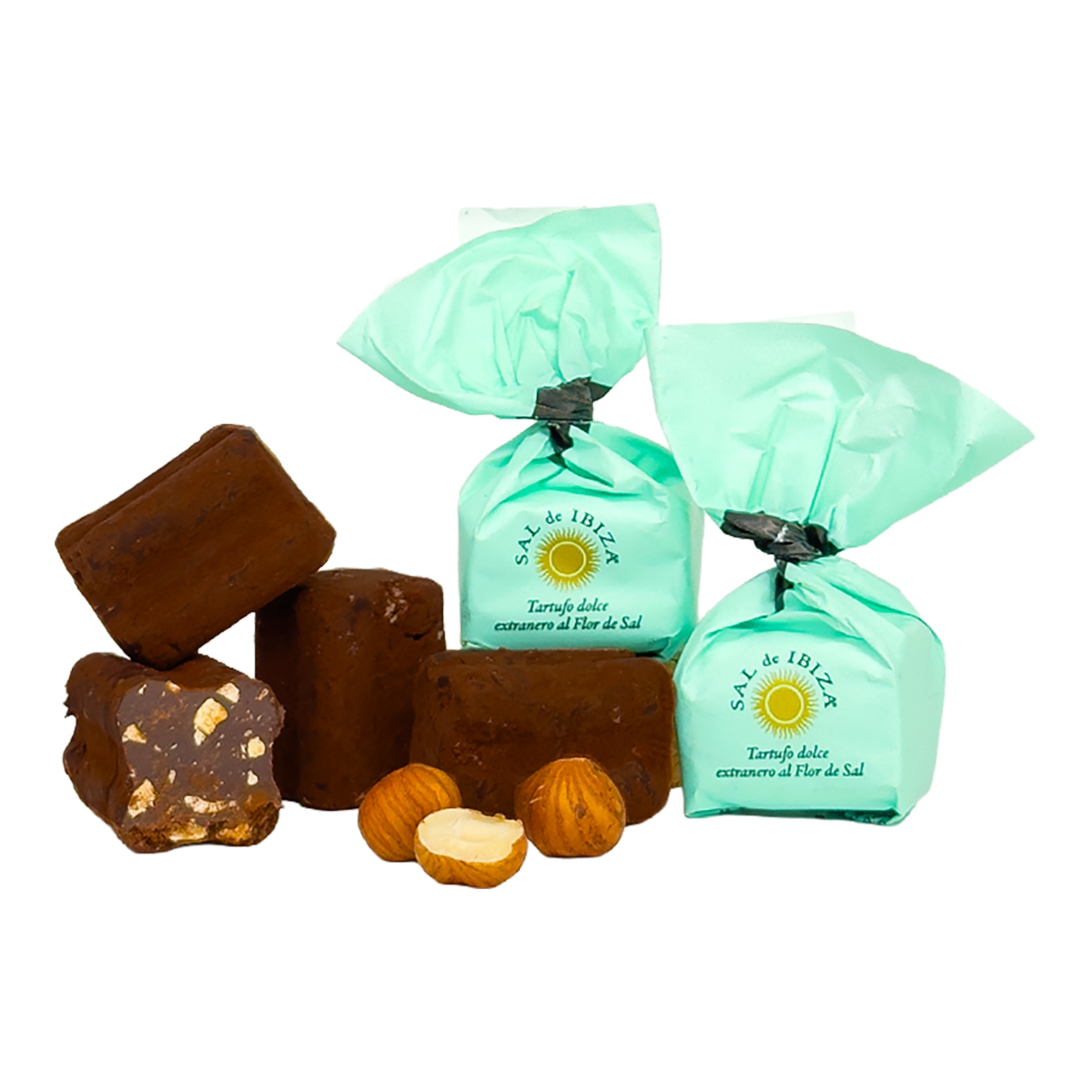 Trufas de chocolate negro y avellanas del Piamonte y Flor de Sal de Ibiza 3