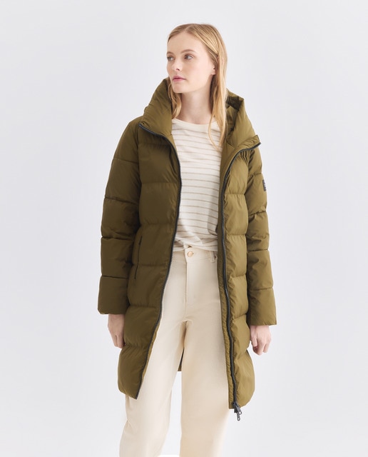 Imagem 0 de Sobretudo Acolchoado com Fecho de Correr, Capuz e Bolsos Laterais