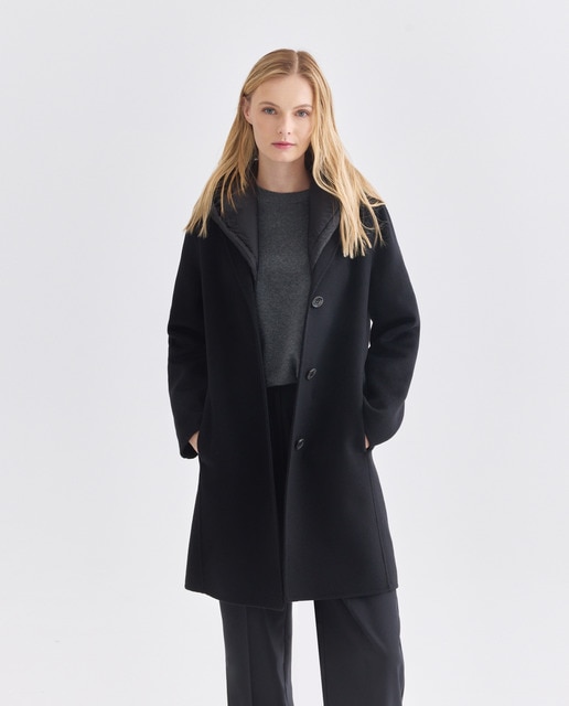 Imagem 0 de Sobretudo Comprido com Capuz Acolchoado Desmontável