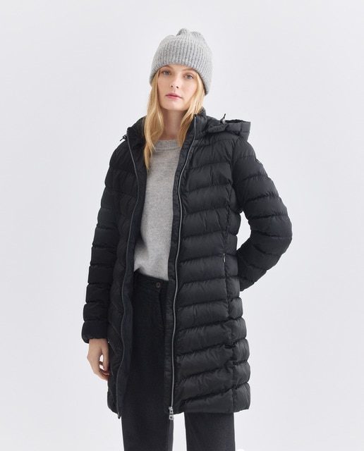 Imagen 0 de Chaqueta larga de mujer con capucha desmontable