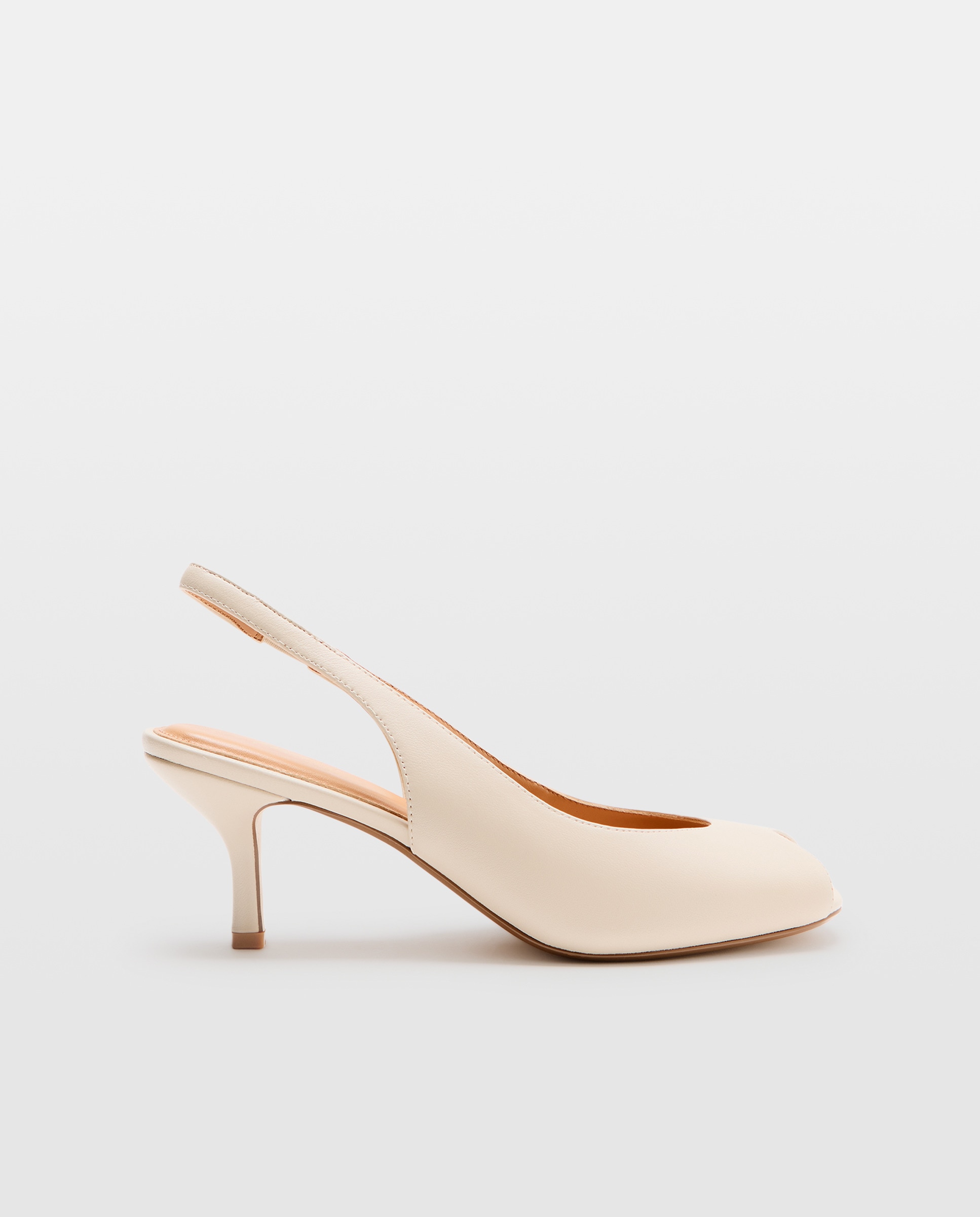 Zapatos De Tacón Peep Toe Para Mujer Spot On, Con Detalle De Flores En Satén, Slip On