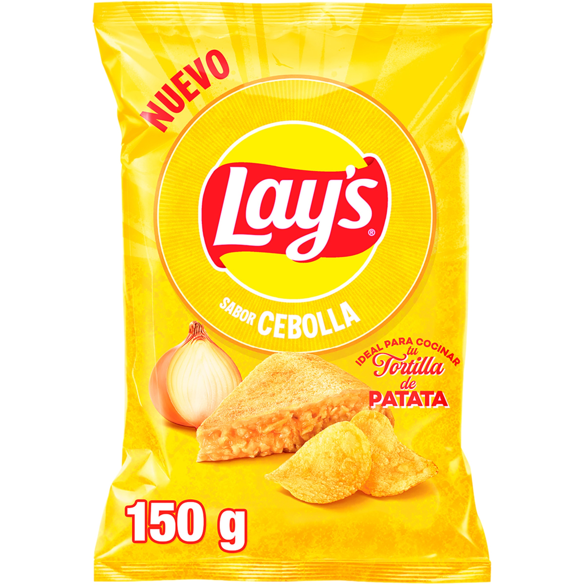 patatas fritas sabor cebolla ideal para cocinar tu tortilla de patata bolsa 150 g