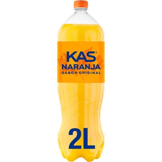 refresco de naranja con gas botella 2 l - Kas