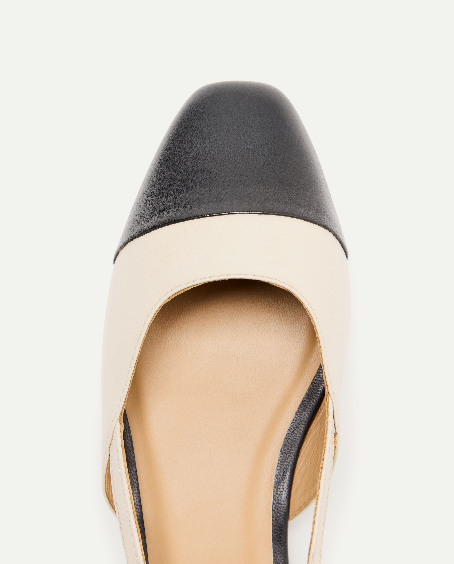 Zapato de mujer de piel destalonado puntera Negro-4