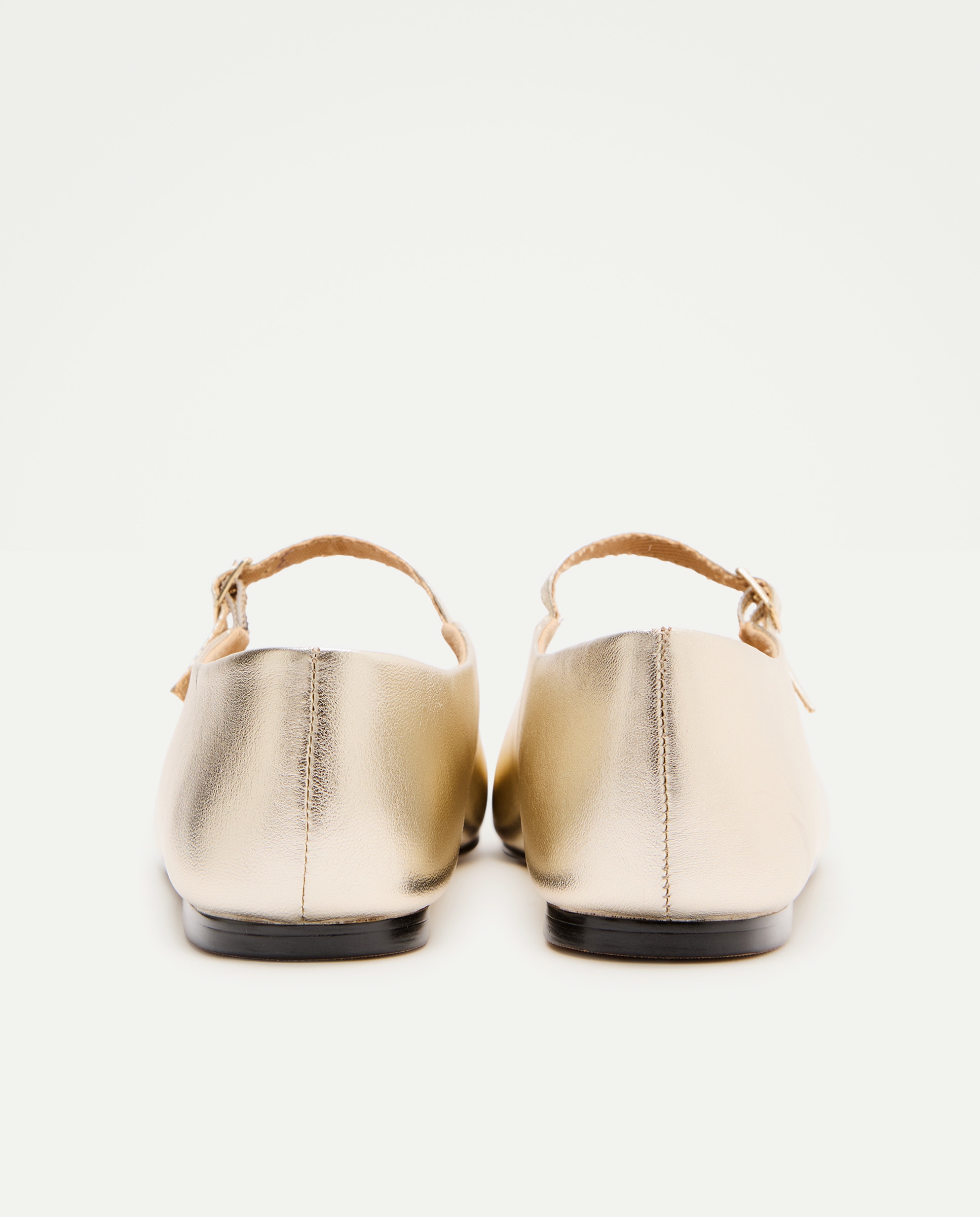Bailarina de mujer de piel laminada 390 Oro-3