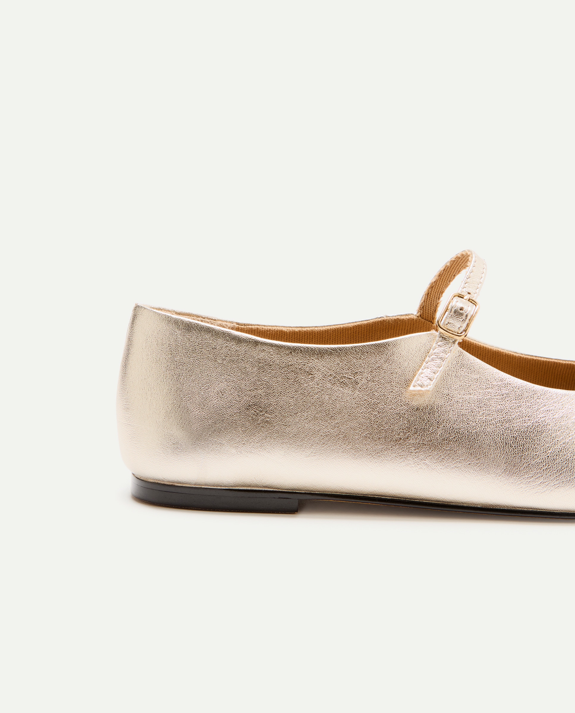 Bailarina de mujer de piel laminada 390 Oro-5