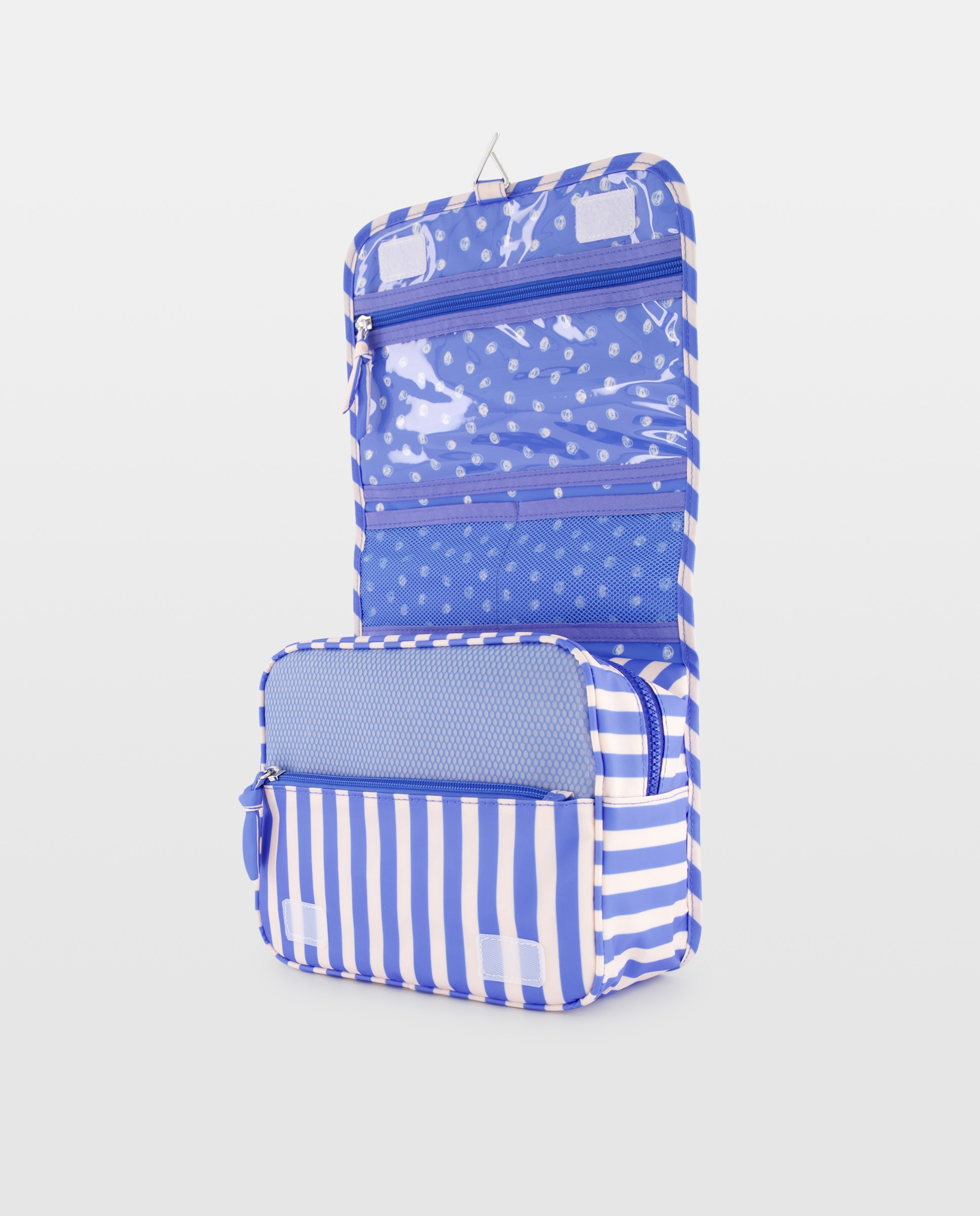 Nécessaire com Estampado de Peixe e Balão 400 Azul-3