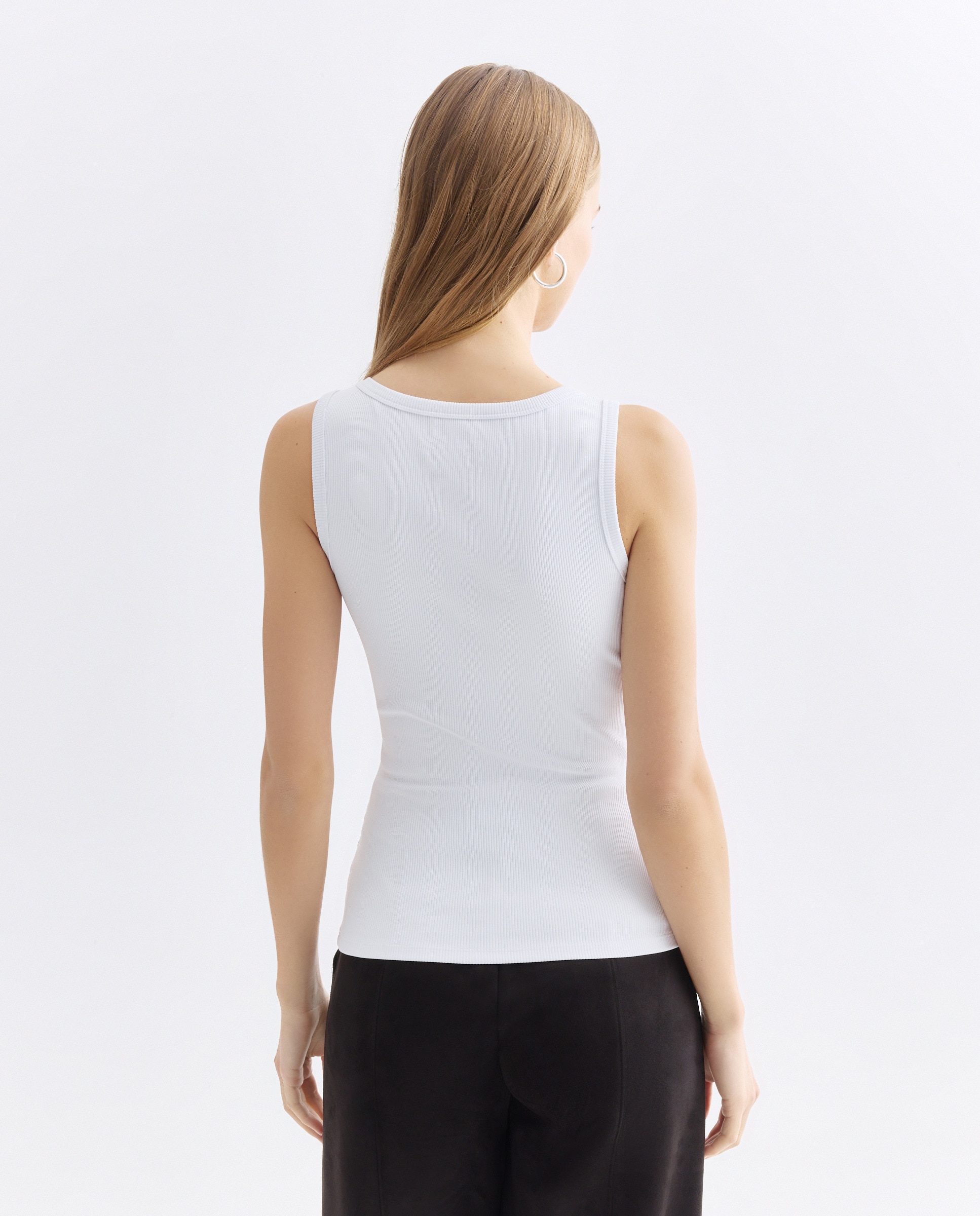 T-shirt sem mangas Branco-3