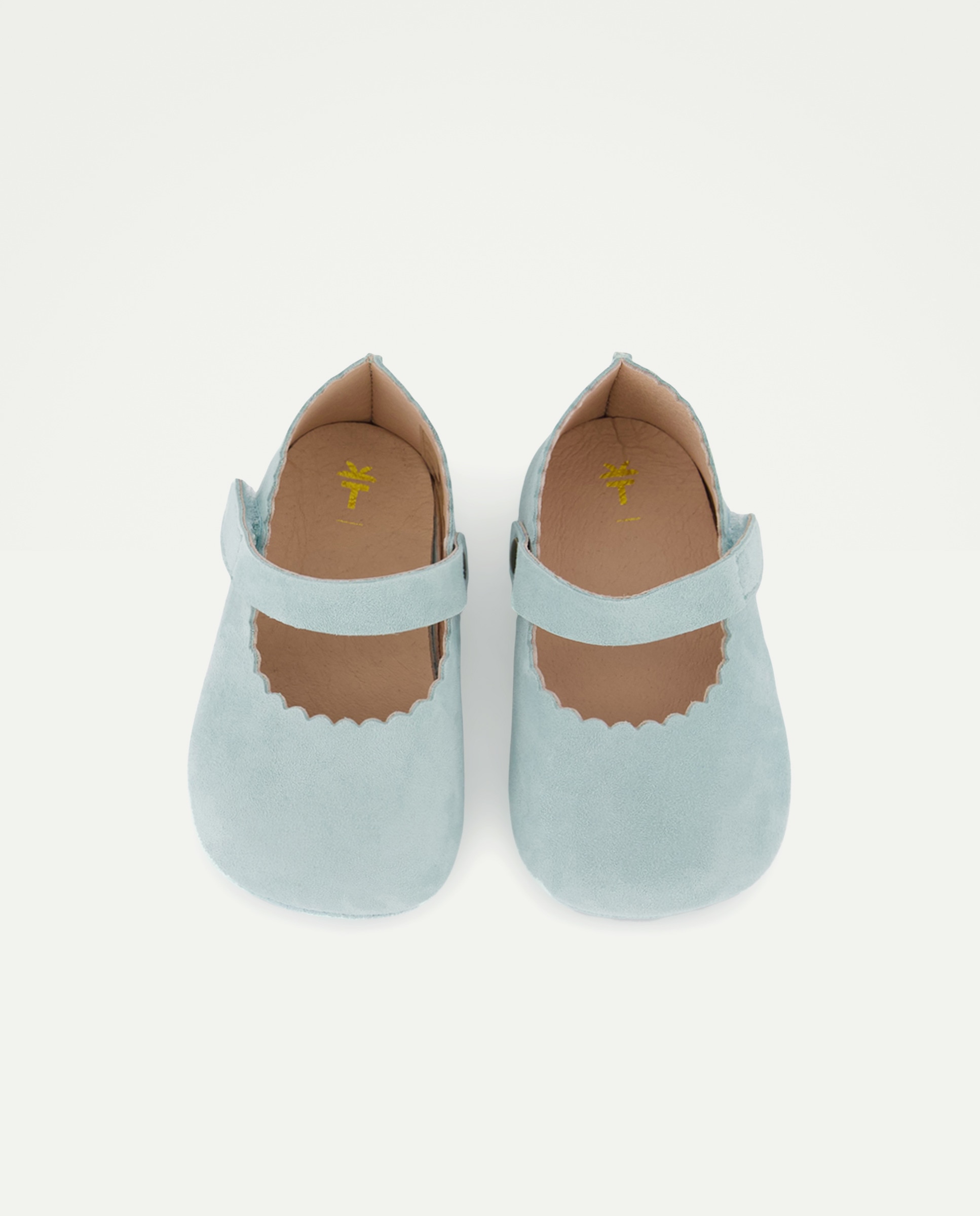 Sapatos de Presilha de Bebé com Ondas e Fecho Aderente Verde-4