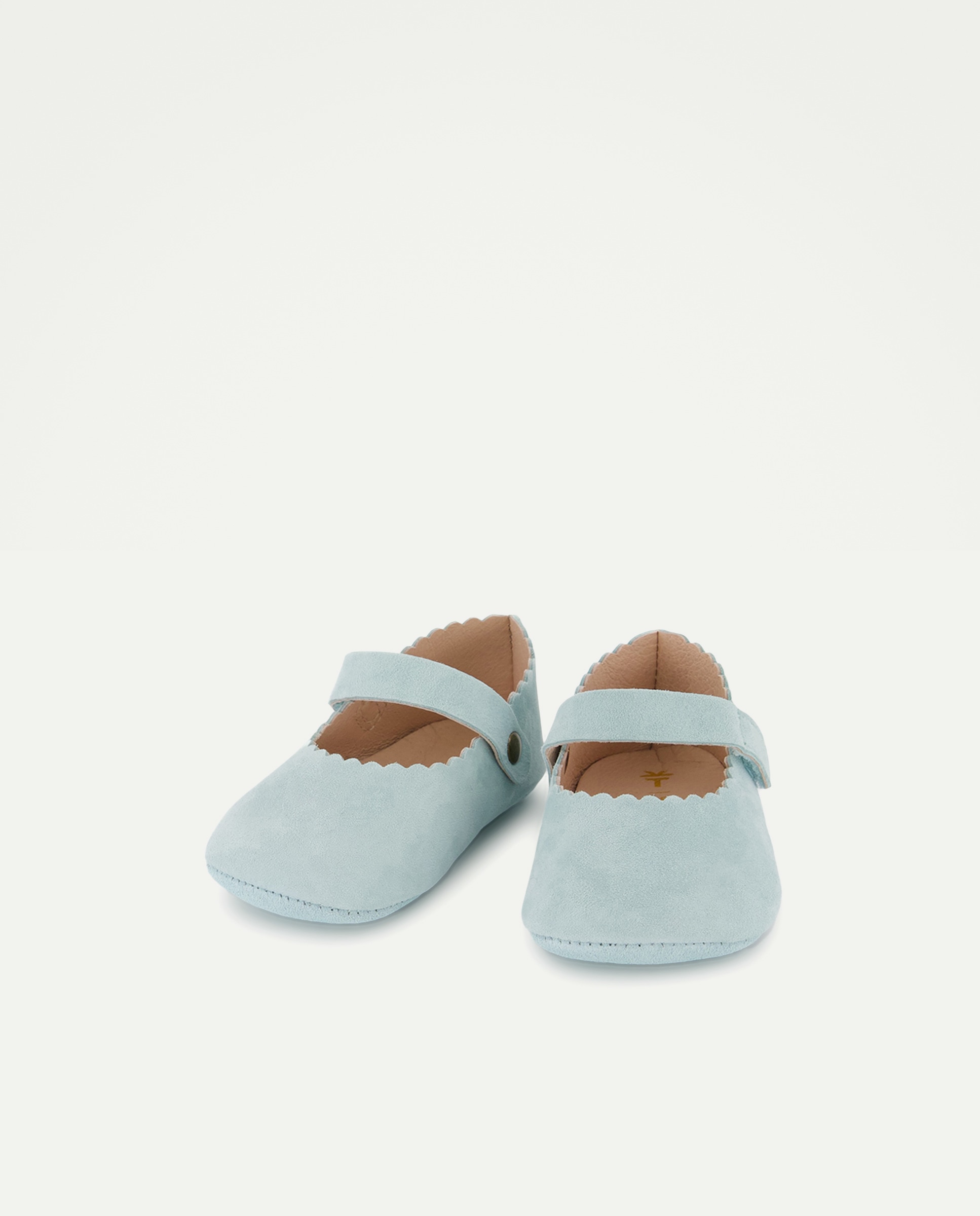 Sapatos de Presilha de Bebé com Ondas e Fecho Aderente Verde-2