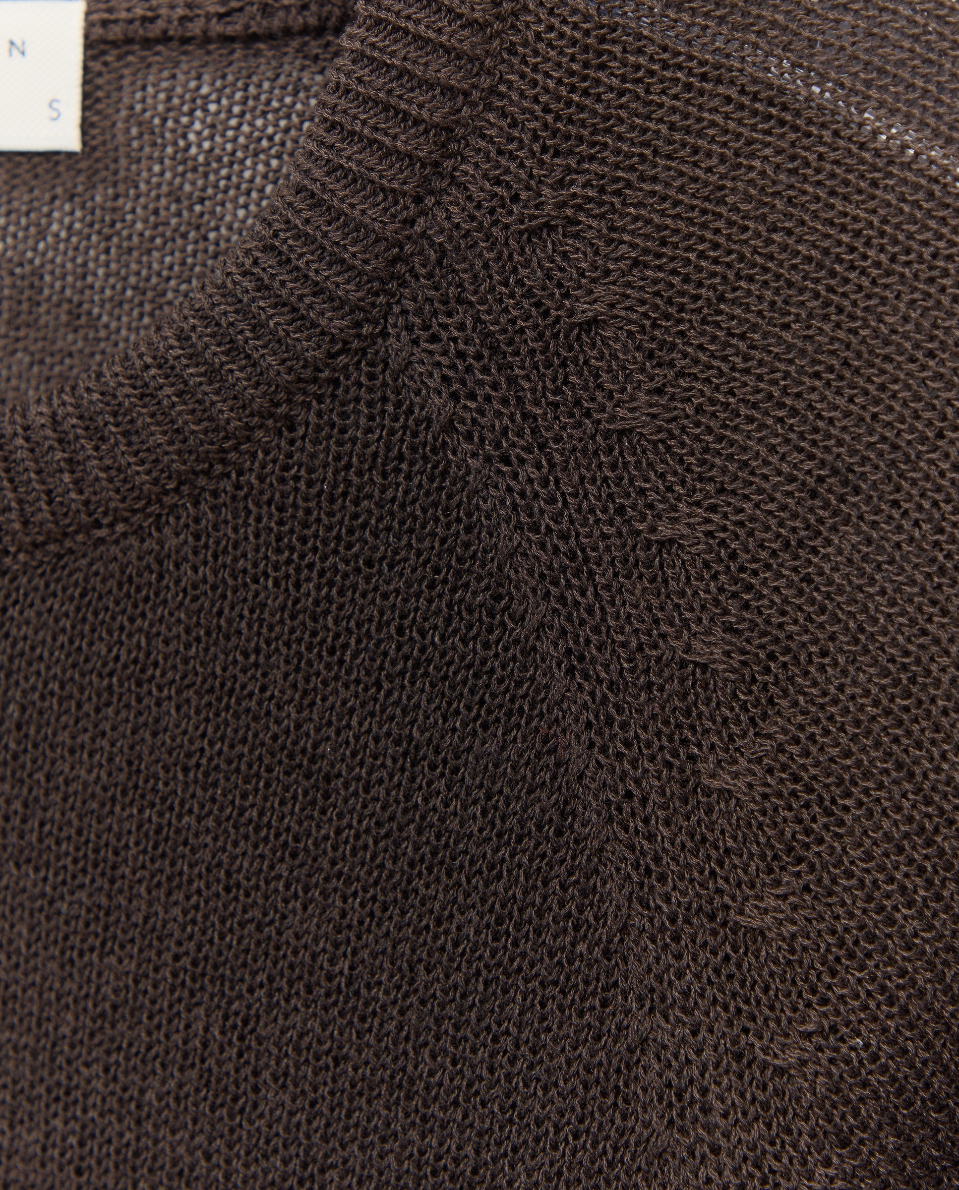 Camisola com Fantasia e Mistura de Linho Chocolate-5