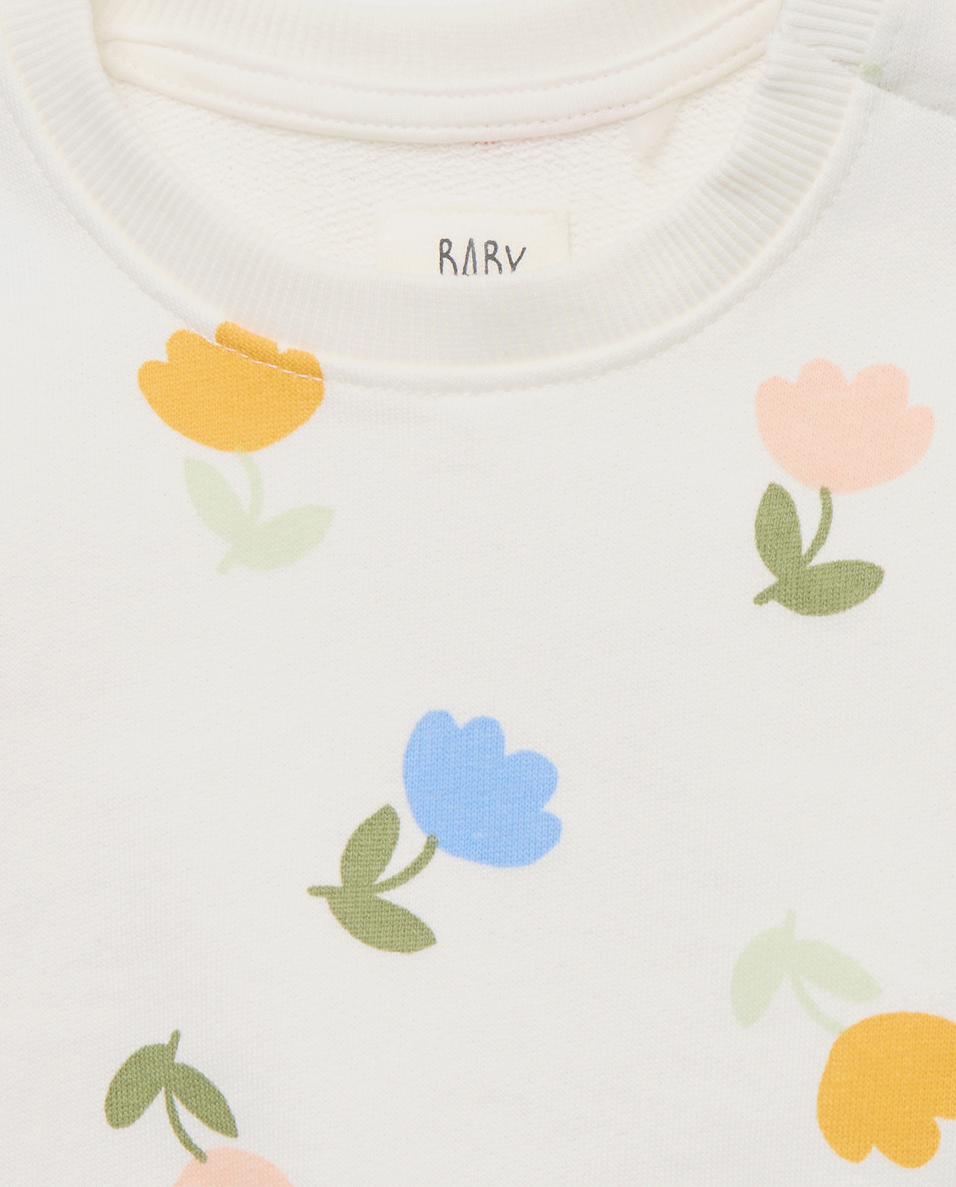 Sweatshirt Estampada de Bebé com Decote Redondo Branco-3