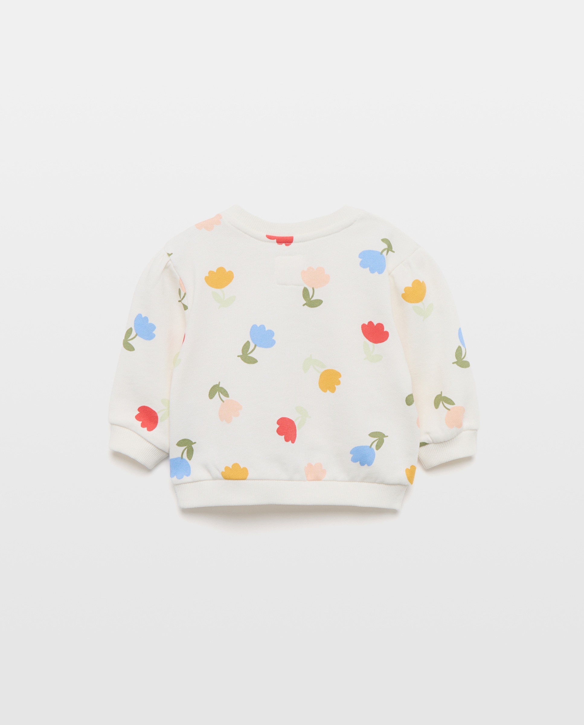 Sweatshirt Estampada de Bebé com Decote Redondo Branco-2