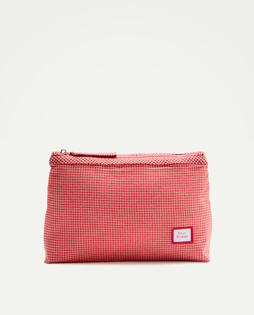 Imagem 0 de Nécessaire Grande com Estampado aos Quadrados Vichy