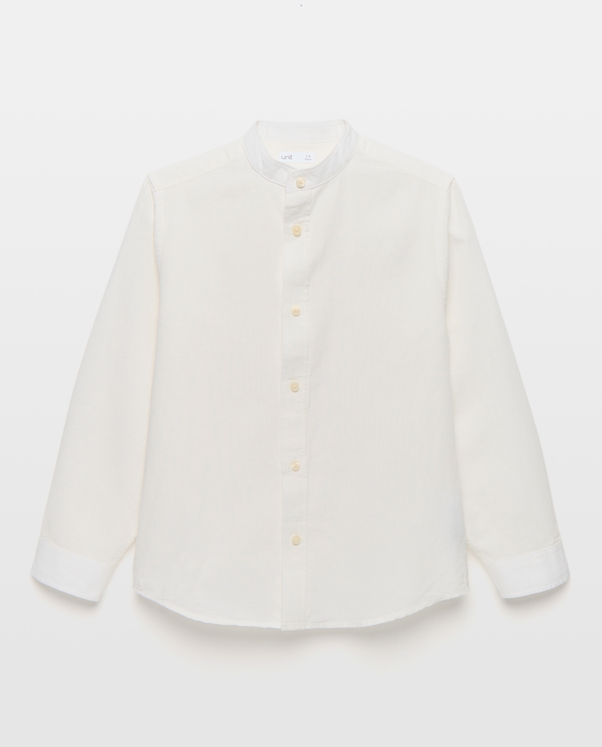 Imagen 0 de Camisa de niño algodón-lino cuello mao lisa