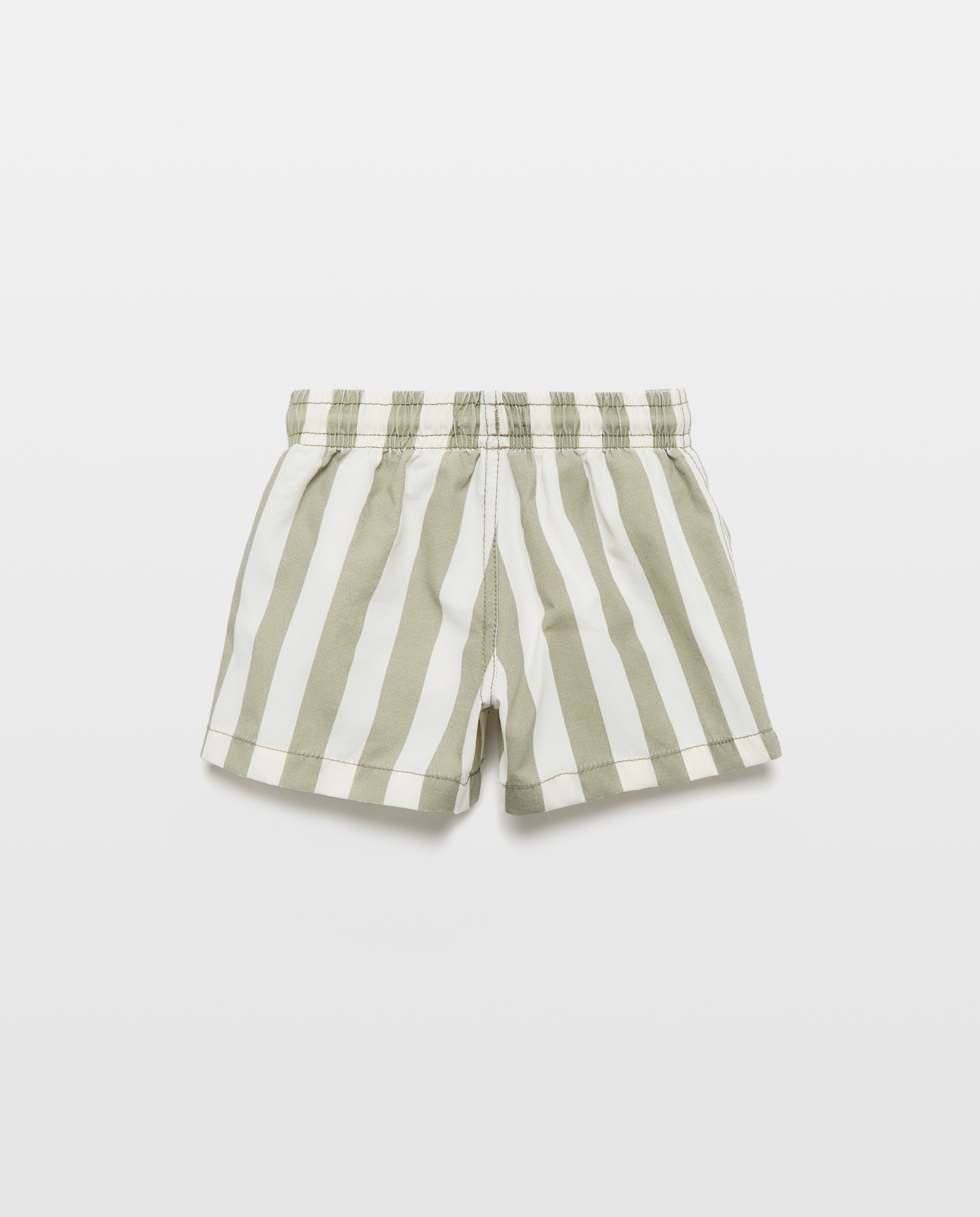 Bañador bermuda de bebé raya 520 Kaki-2