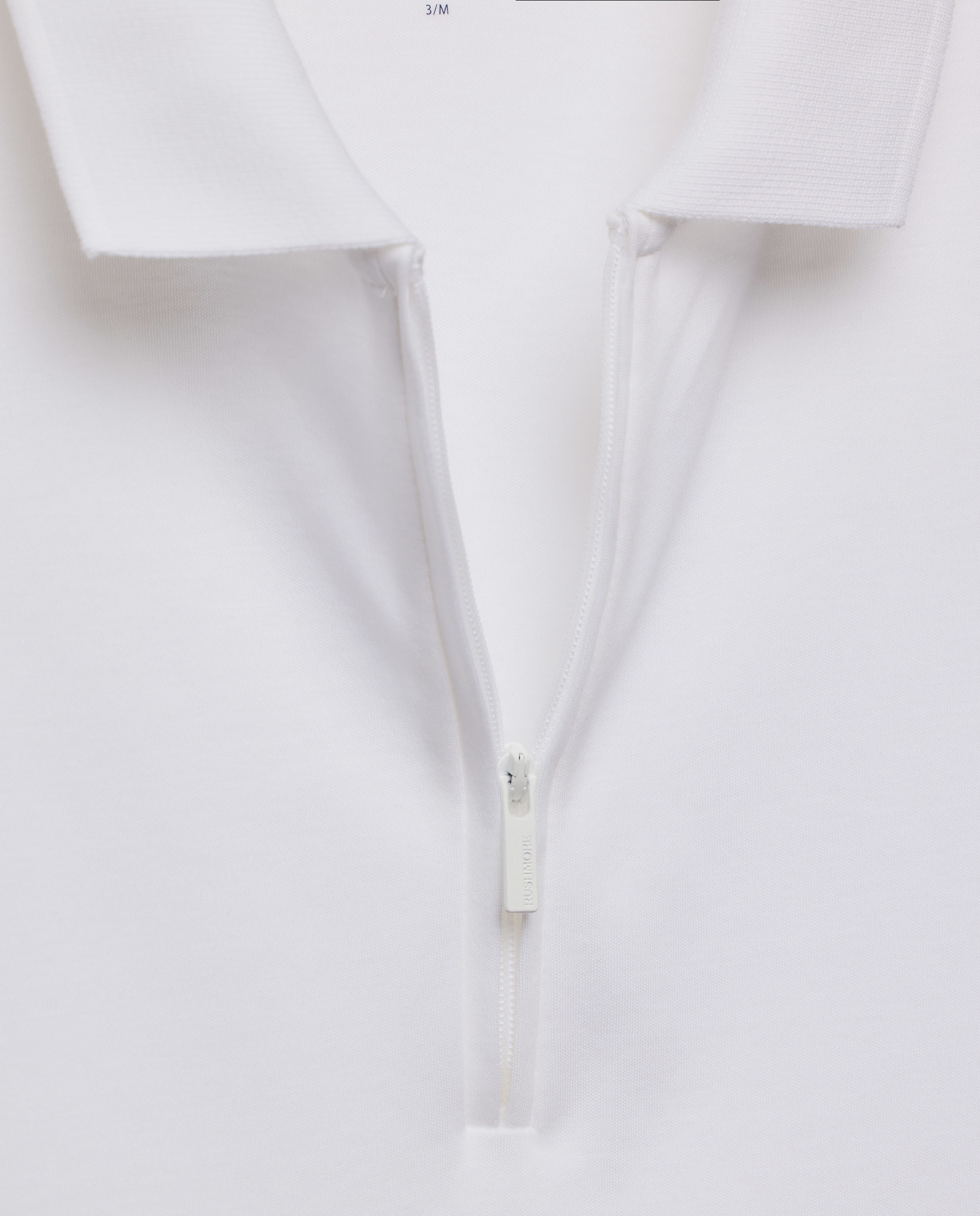 Polo de homem de manga curta Branco-5