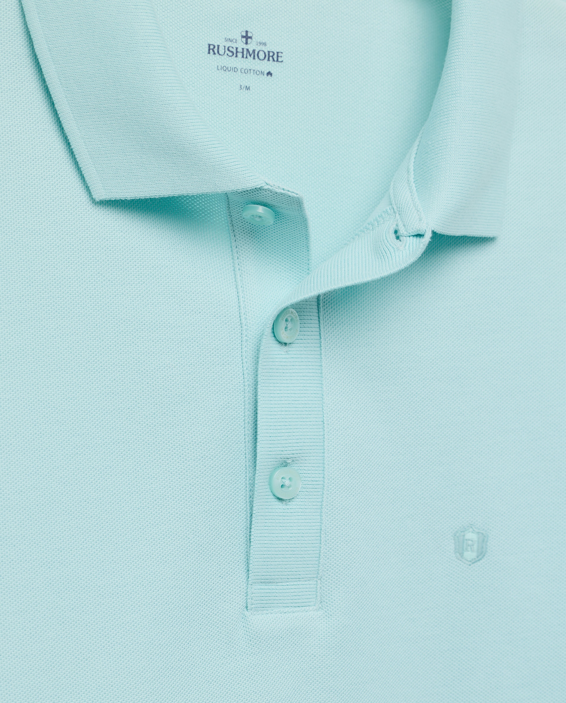 Polo de homem de manga curta Azul-5