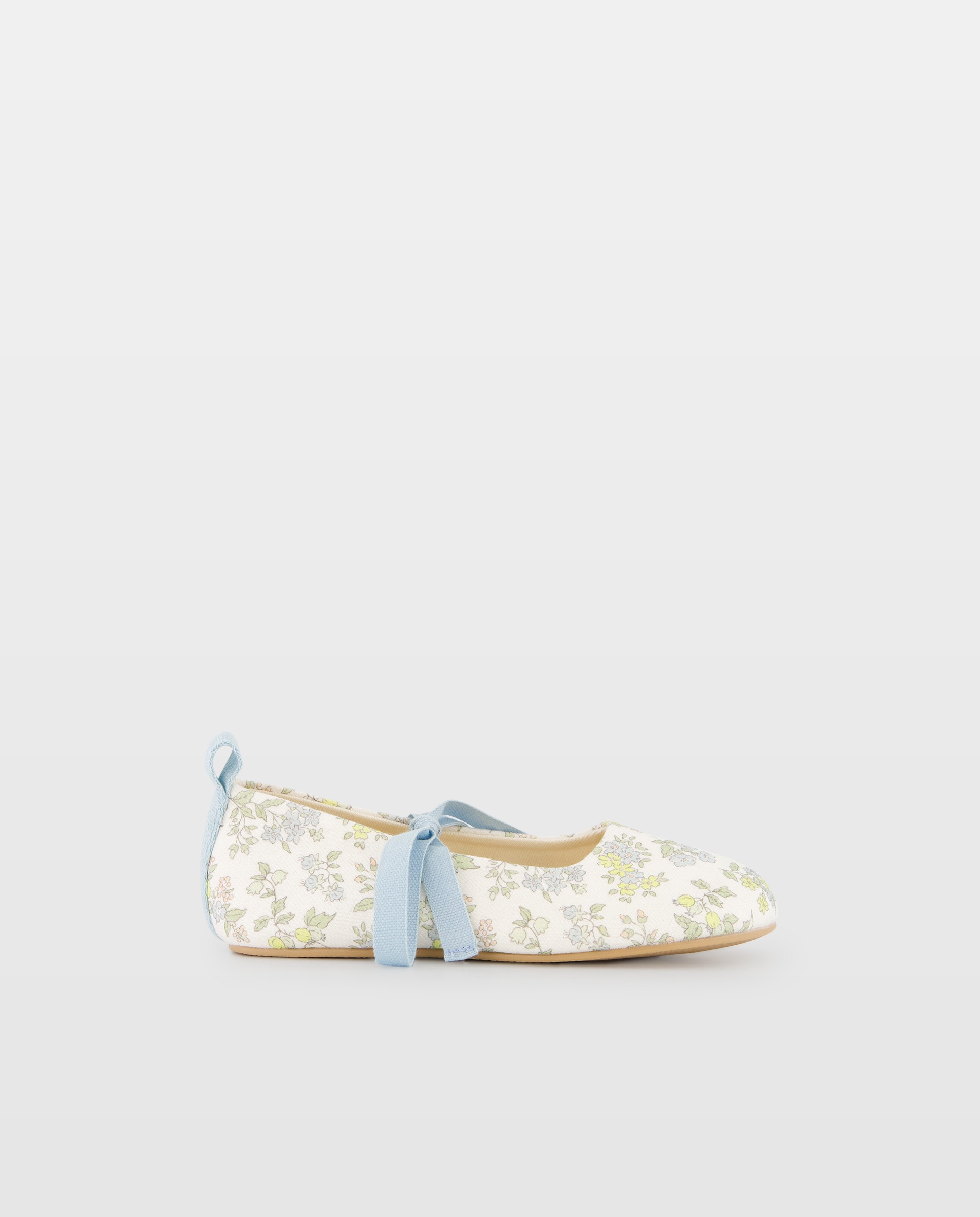 Zapatilla bailarina bebés estampada Verde-1