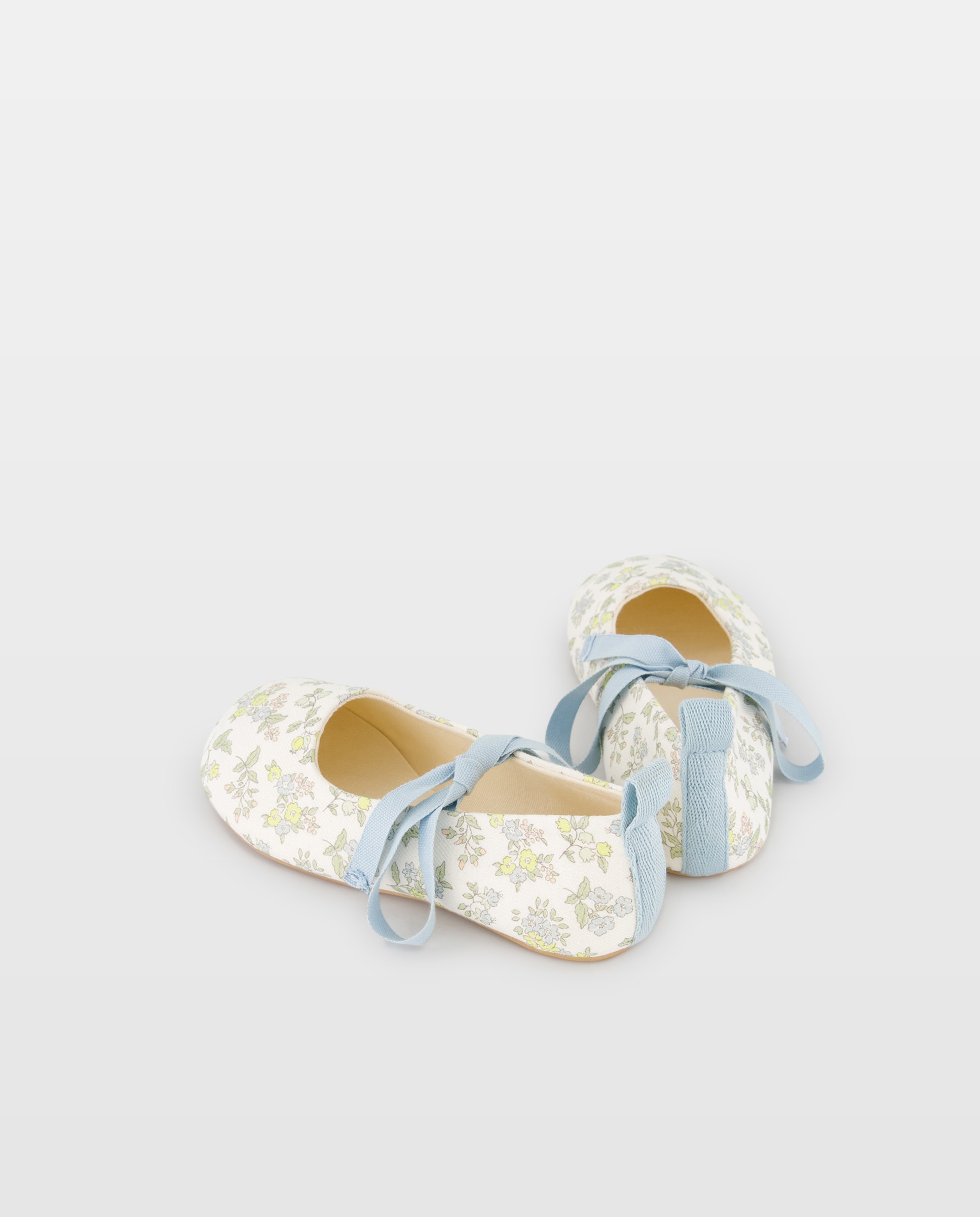 Zapatilla bailarina bebés estampada Verde-3