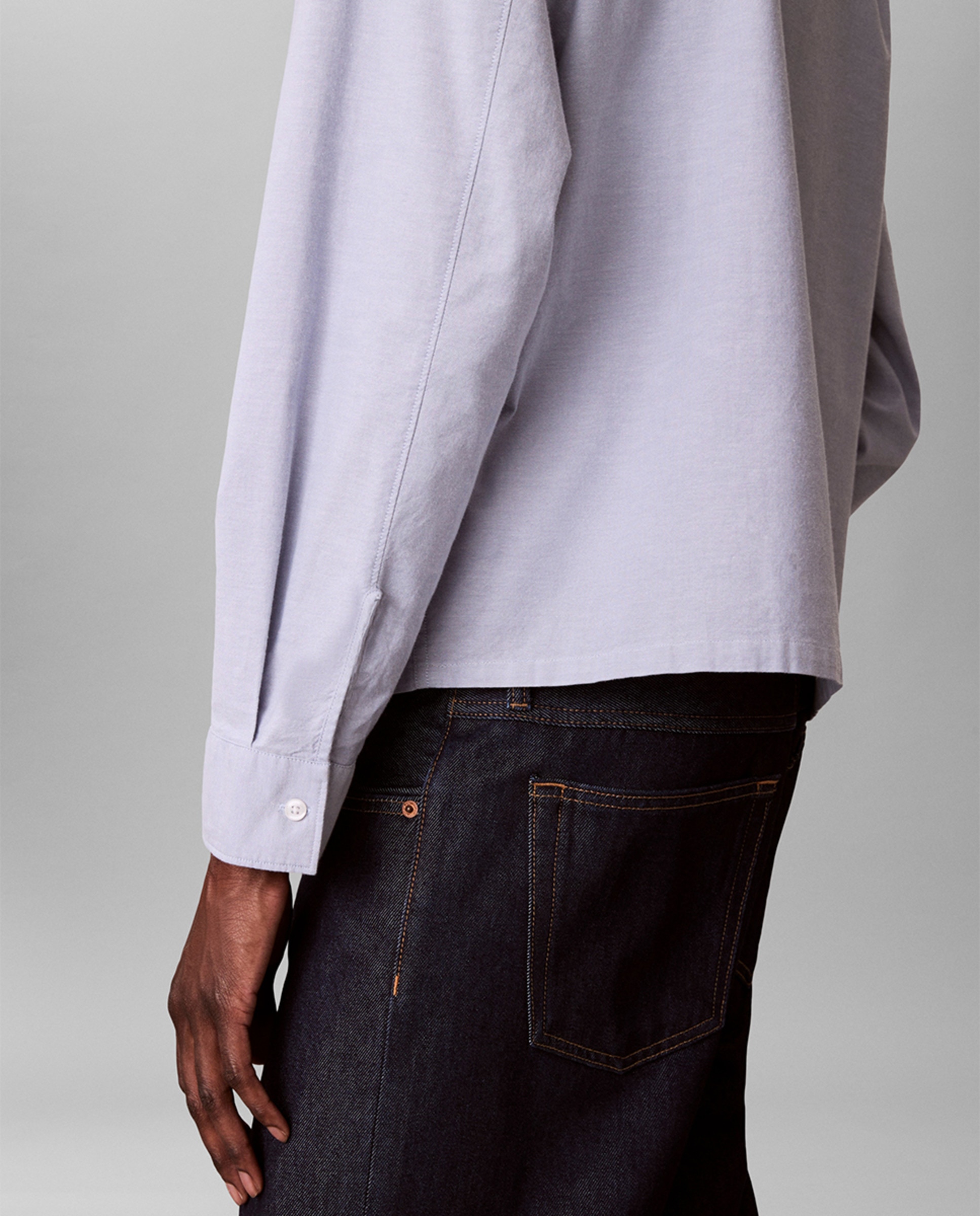Camisa Oxford Curta Azul-claro-4