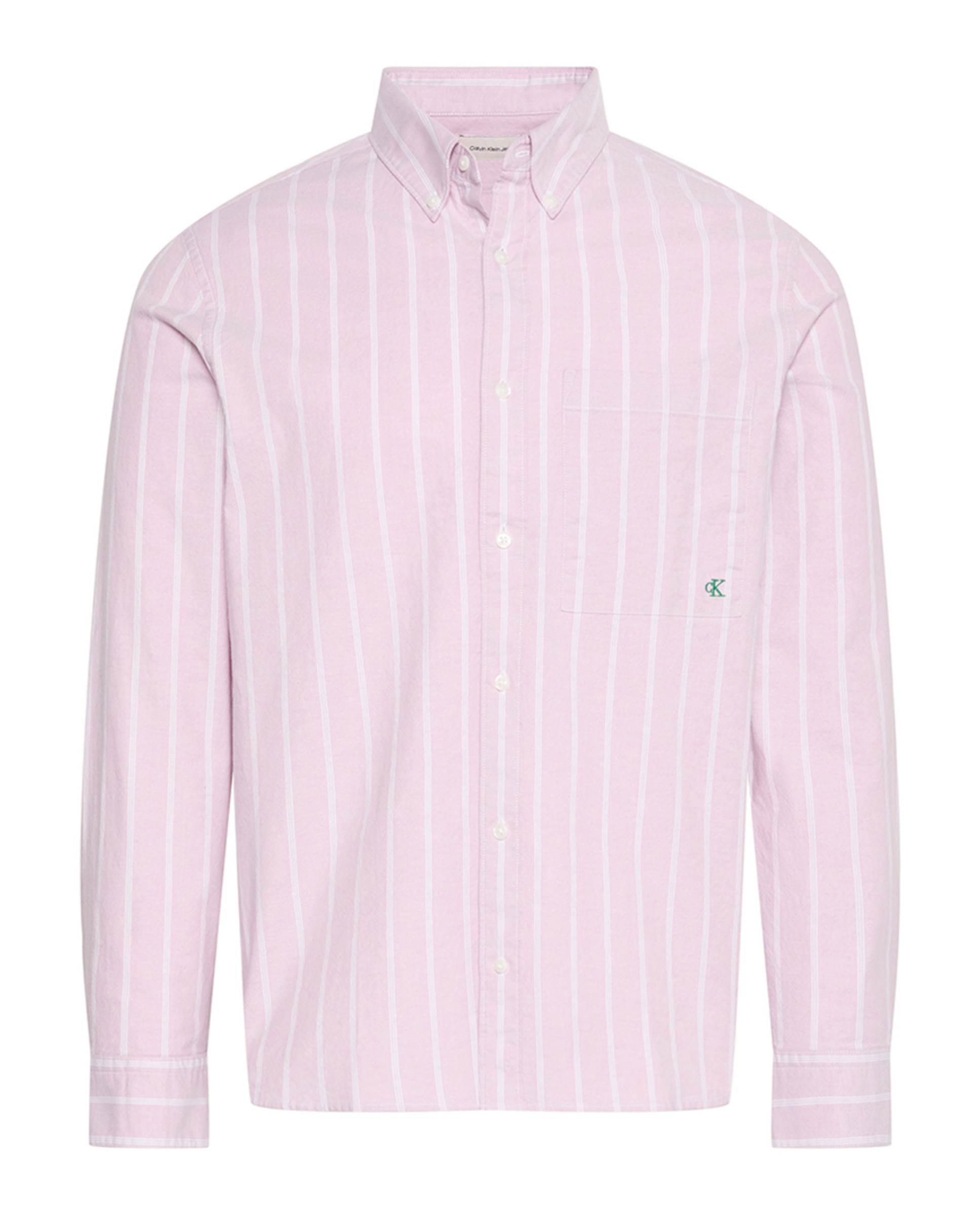 Camisa Oxford às Riscas Lilás-4