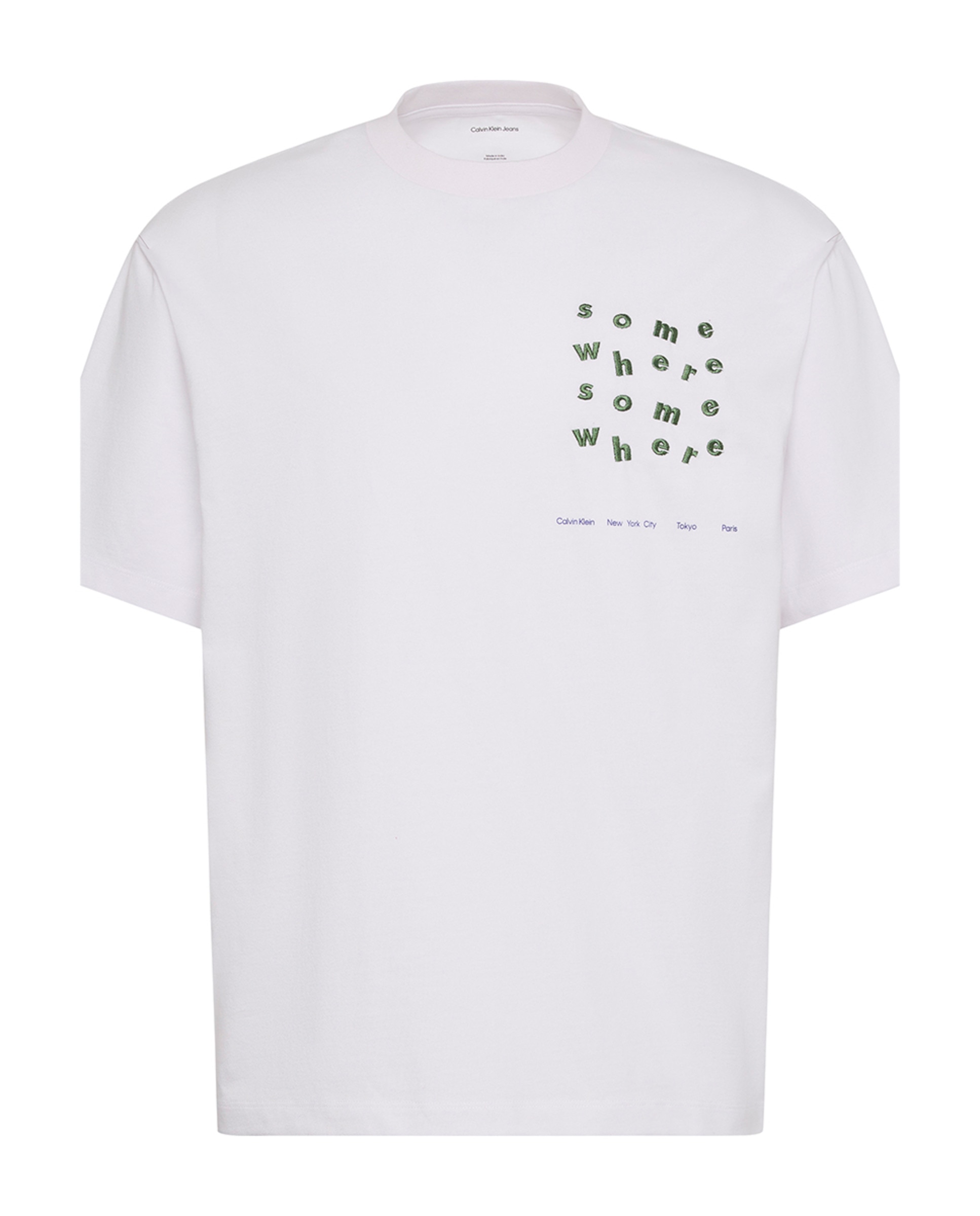 T-shirt com Letras Bordadas Branco-4