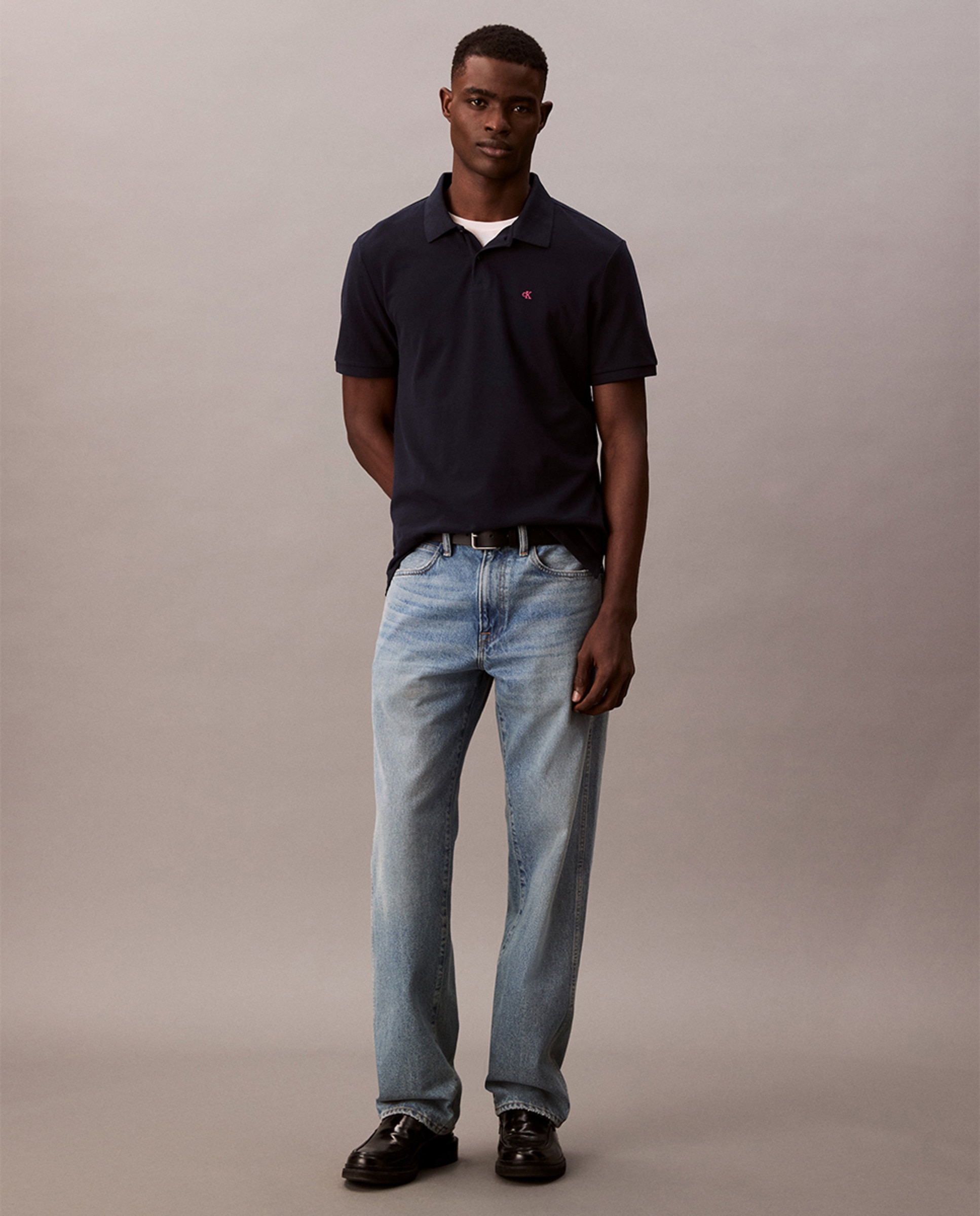 Polo Piqué com Logótipo Azul-marinho-7